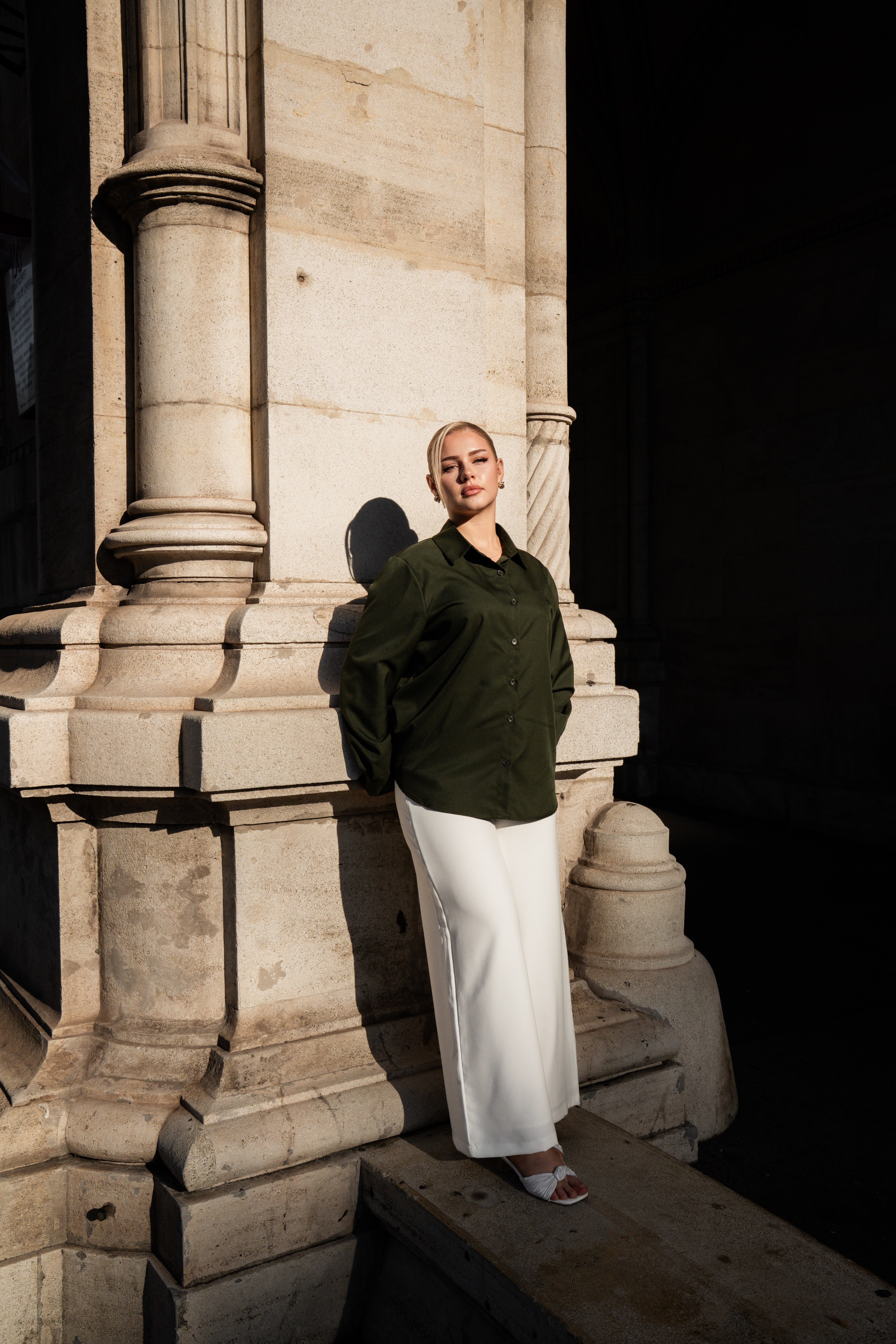 timeless blouse - khaki green