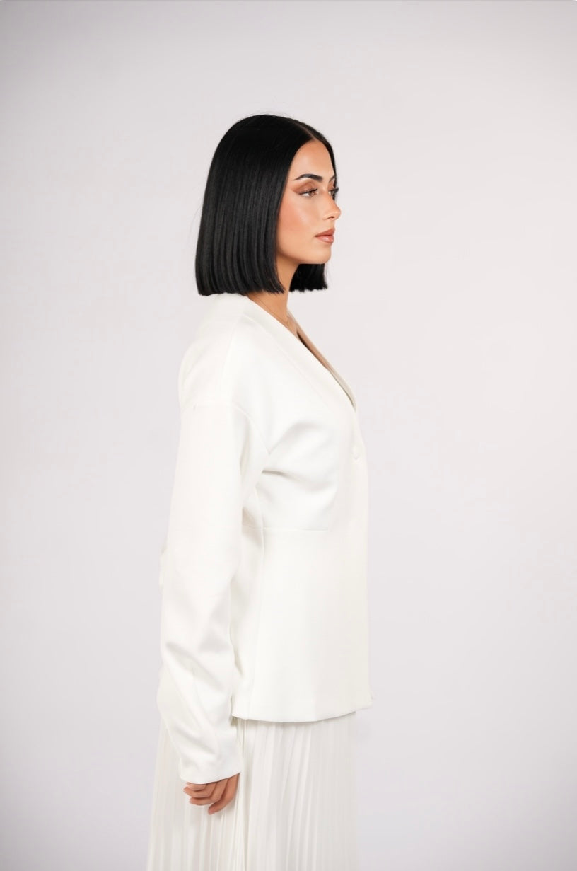 opera blazer - white