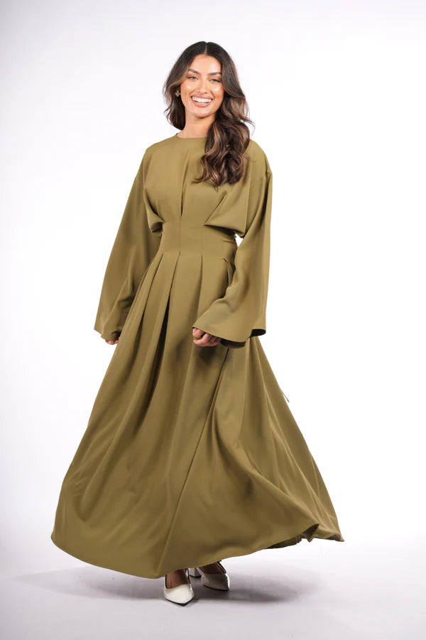 the corset dress - olive