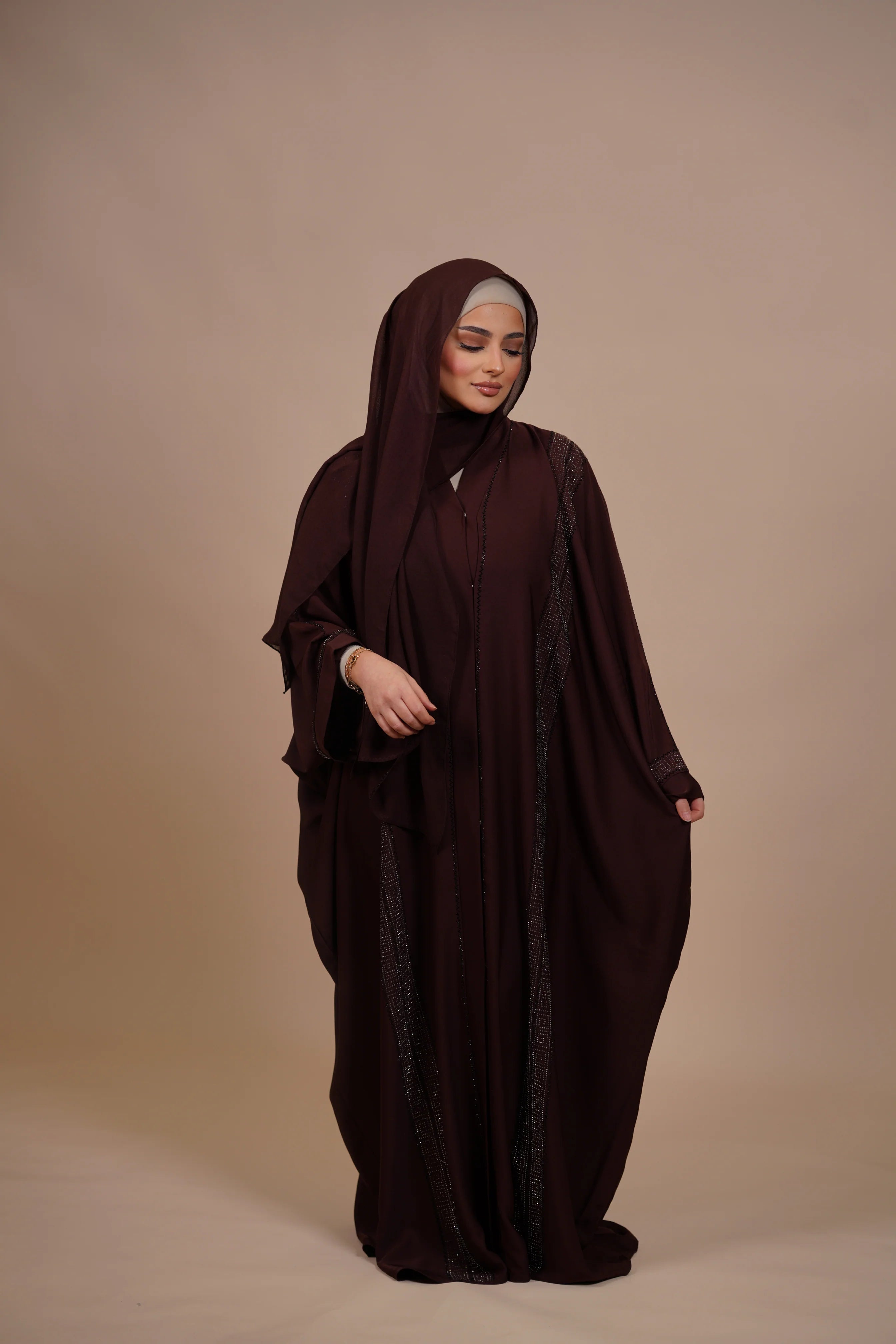Emirate abaya - Brown Sugar
