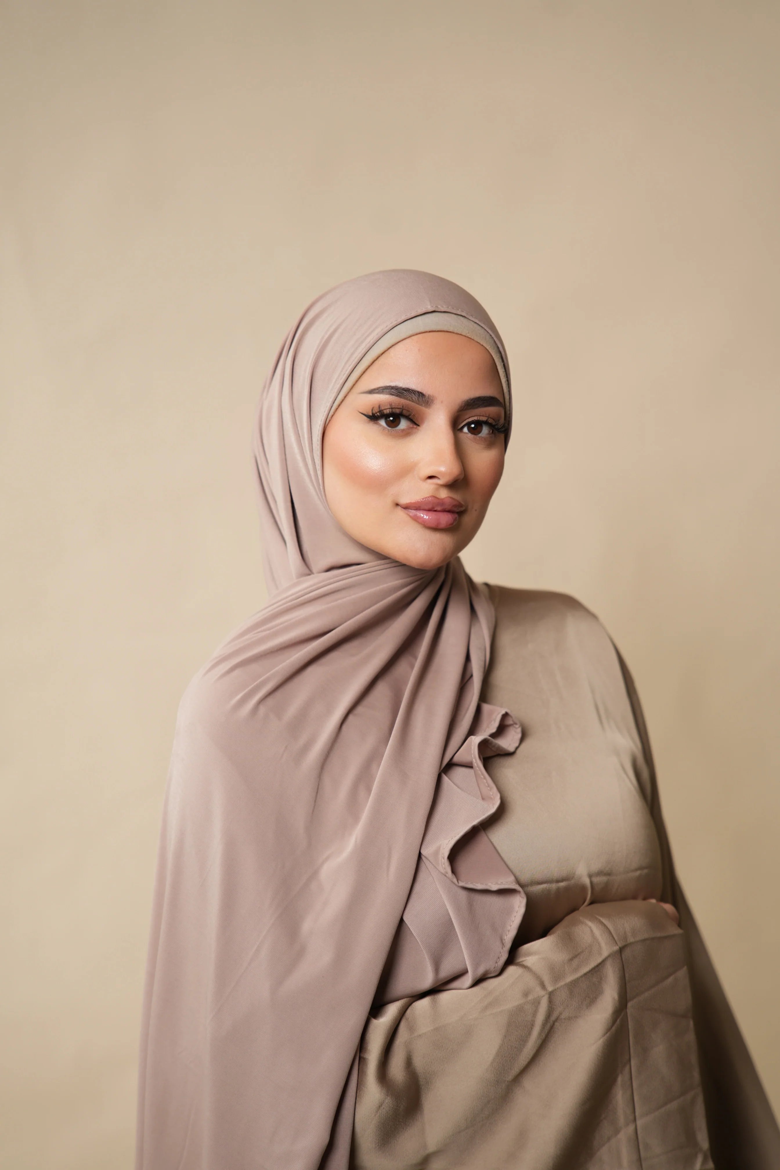 Premium Jersey to go - dark almond