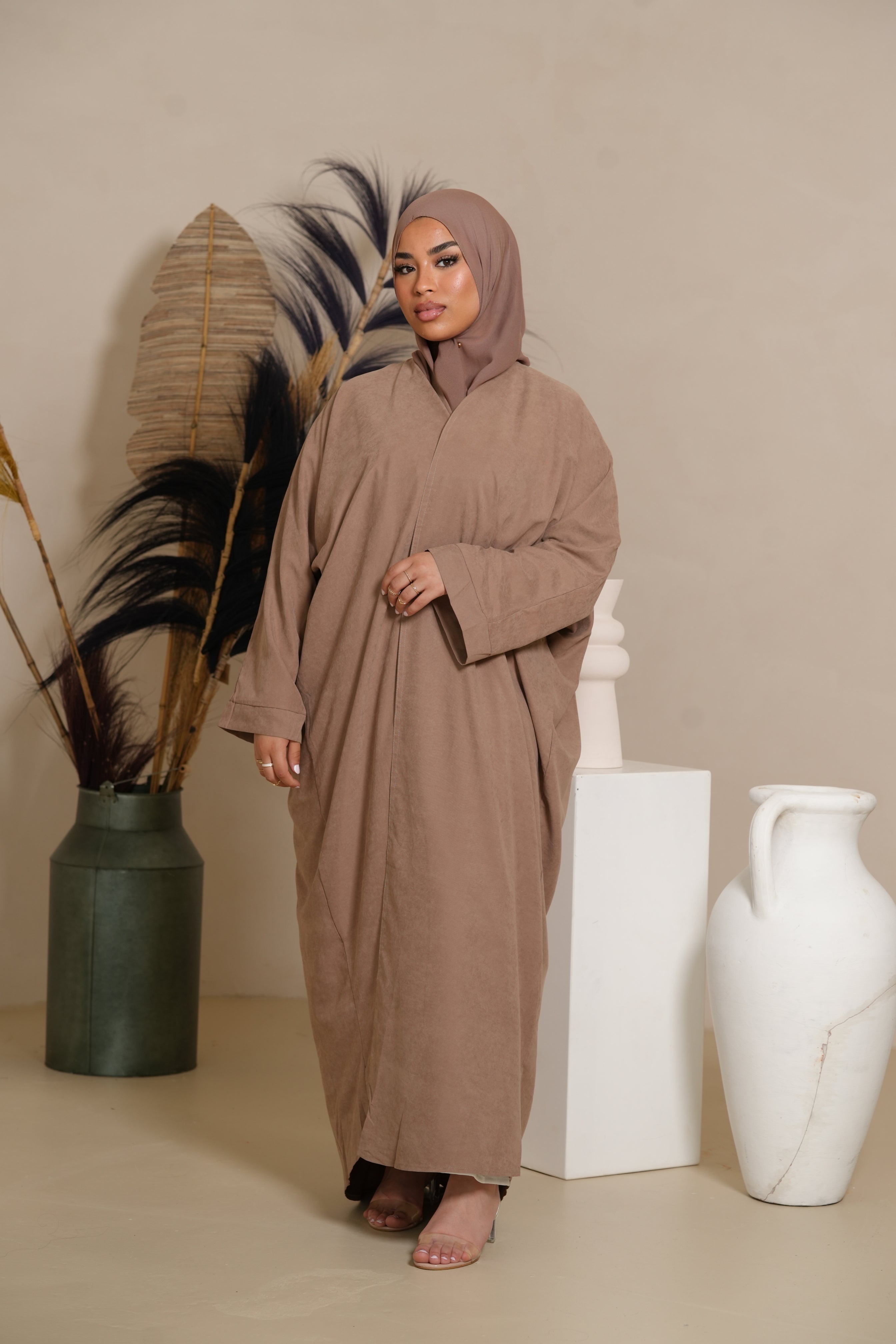 Velvet Daily Abaya - Sand