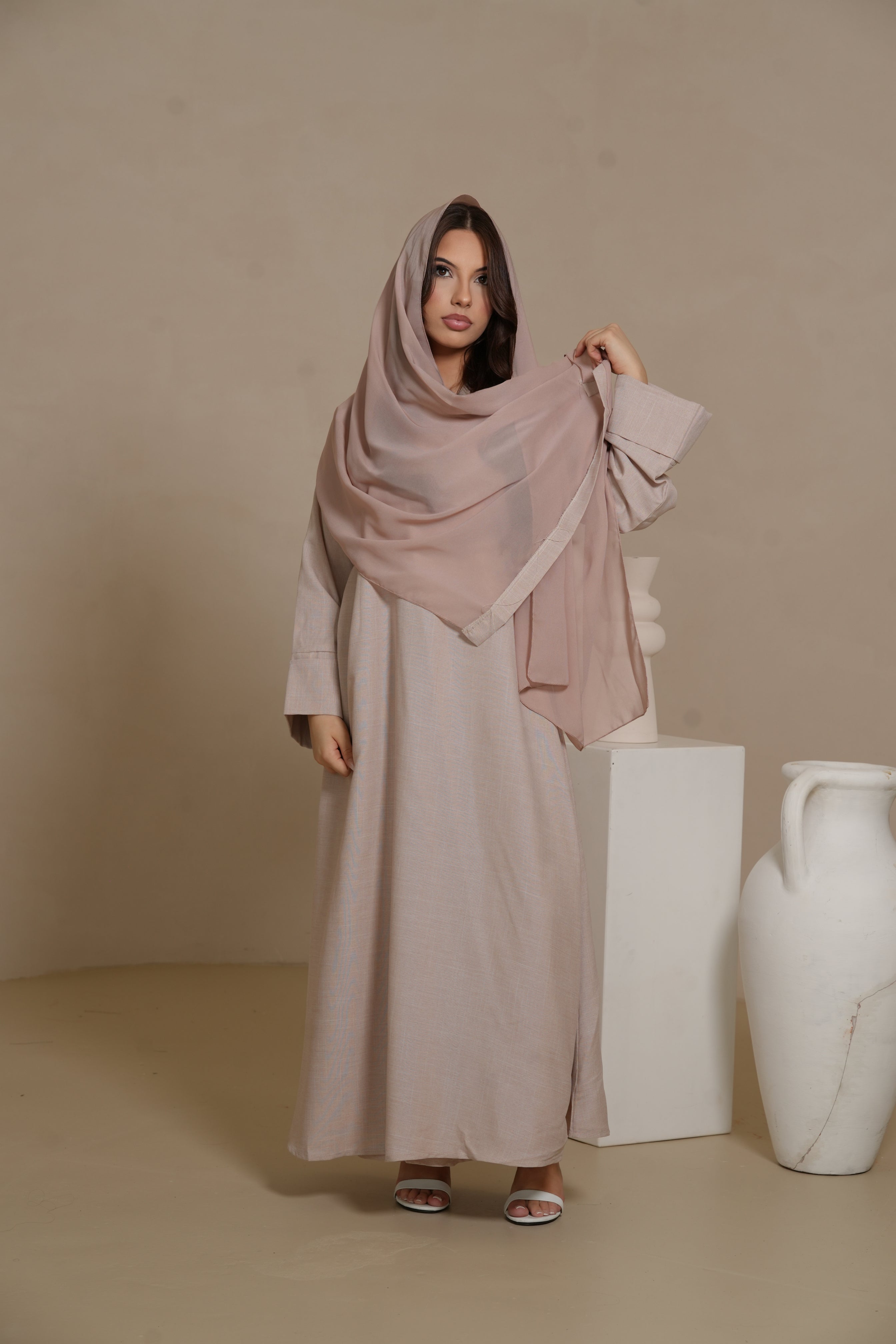 DXB Linen Abaya Cord - Amira Rose