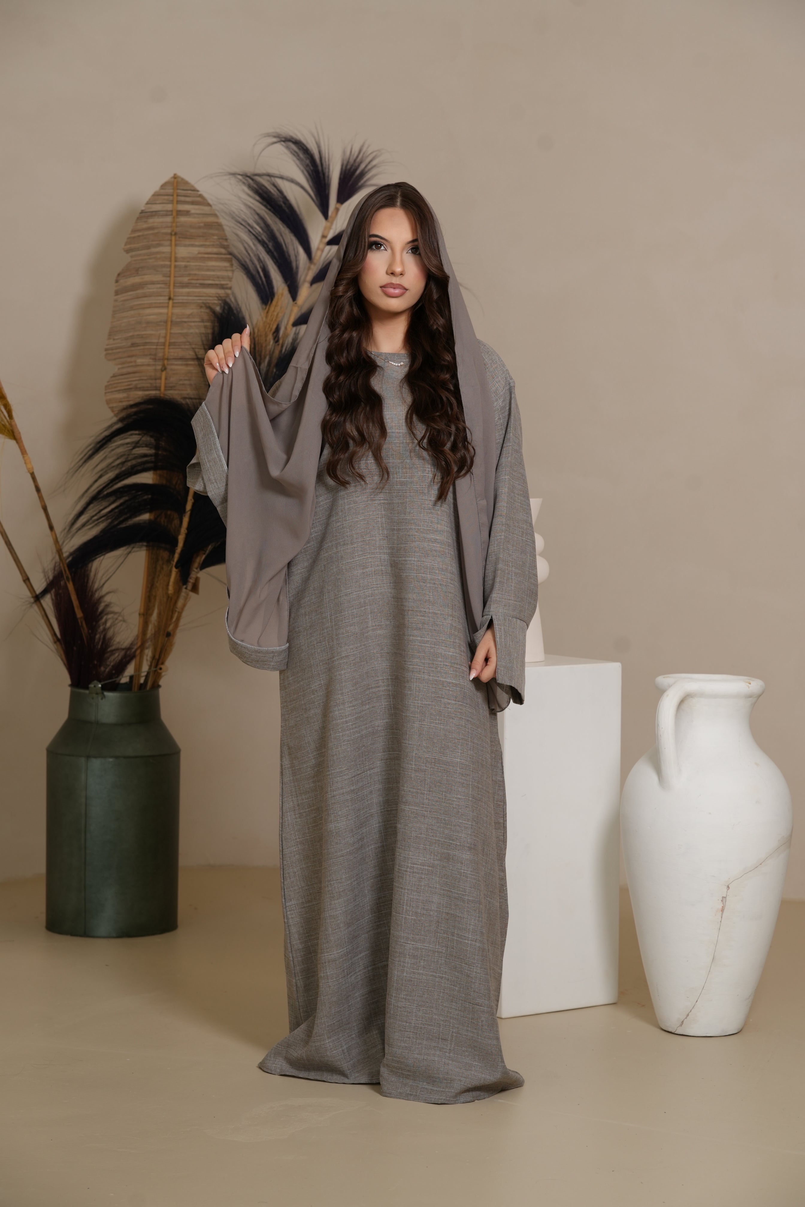 Base Linen Abaya - Venge