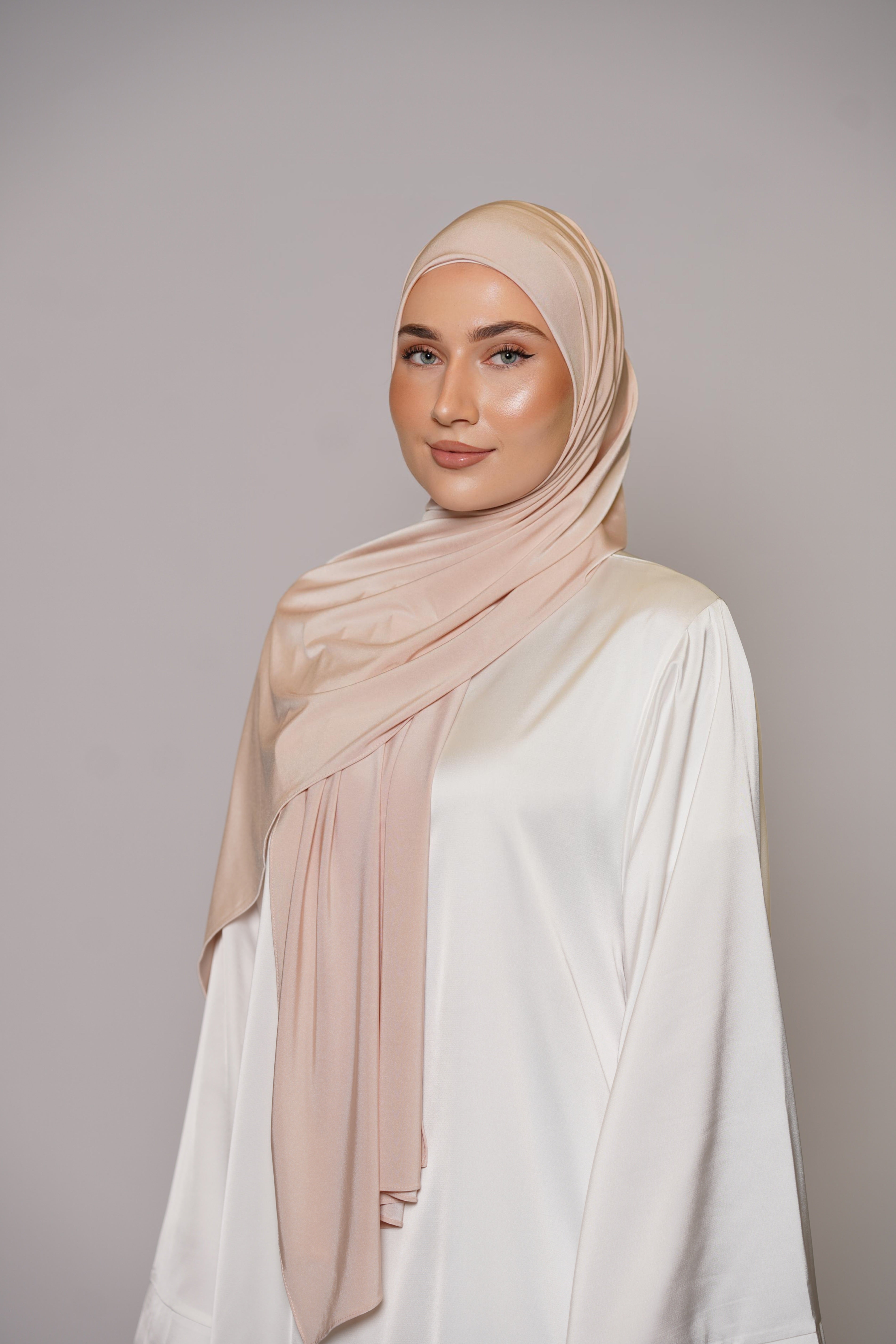 Satin Premium Jersey -rose beige