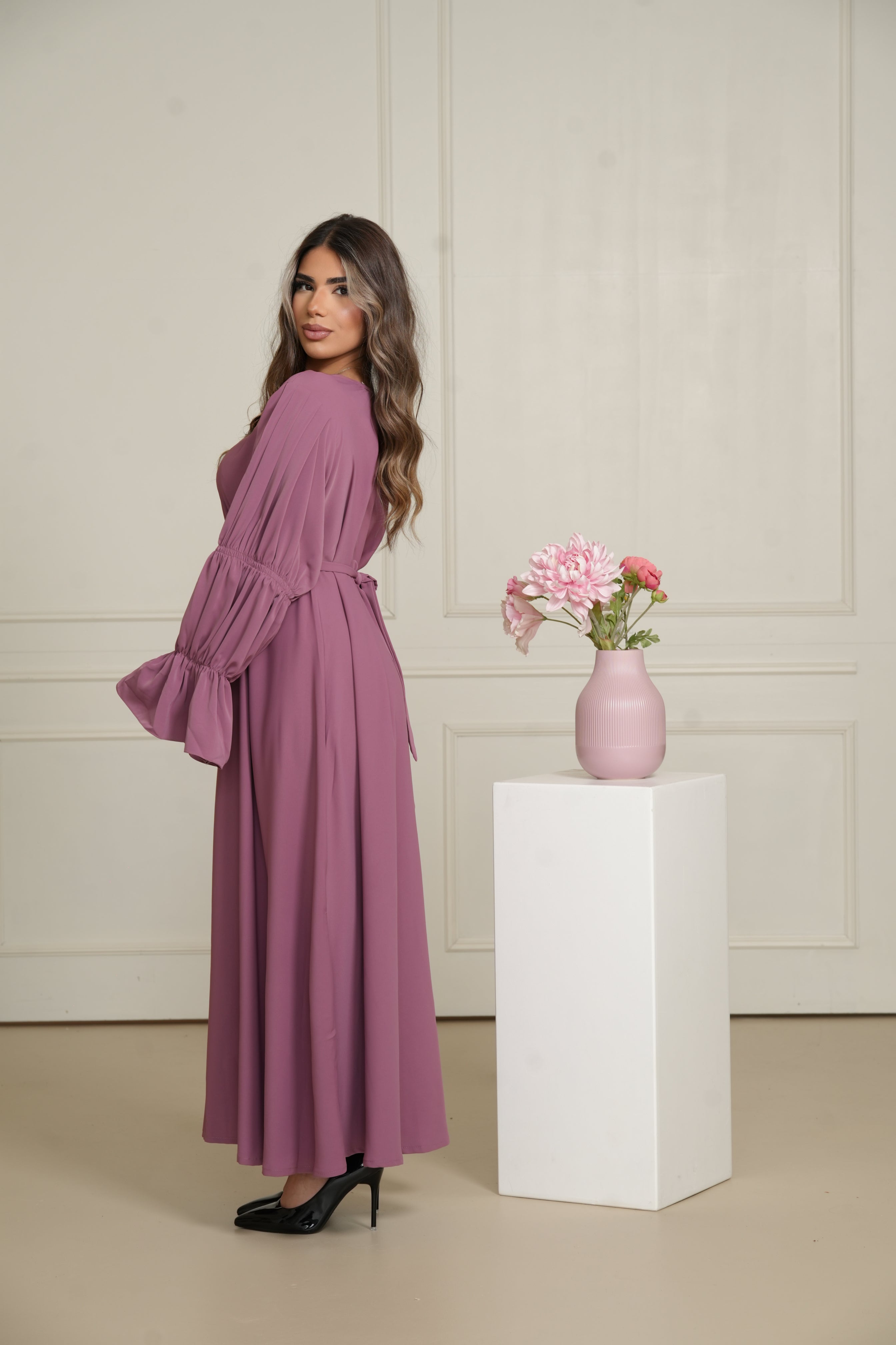 Daily Medine Abaya - Dark Rose