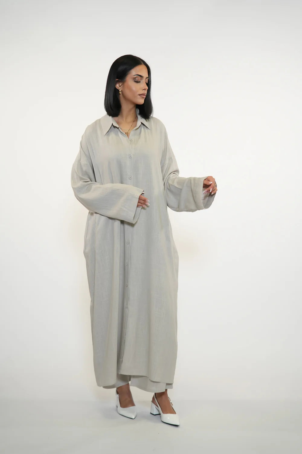 PALMA LINEN SET - COSTA CREAM