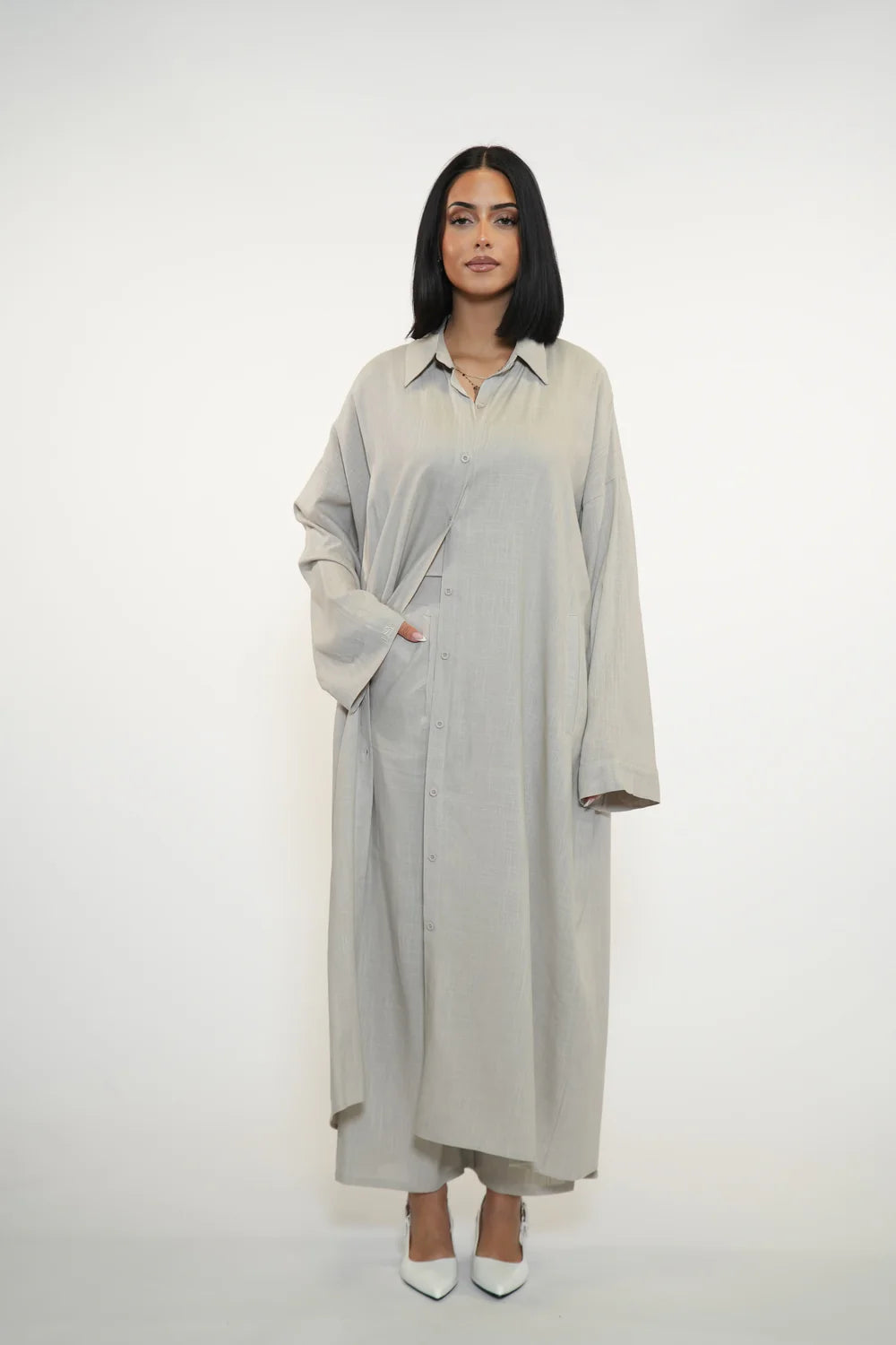 PALMA LINEN SET - COSTA CREAM