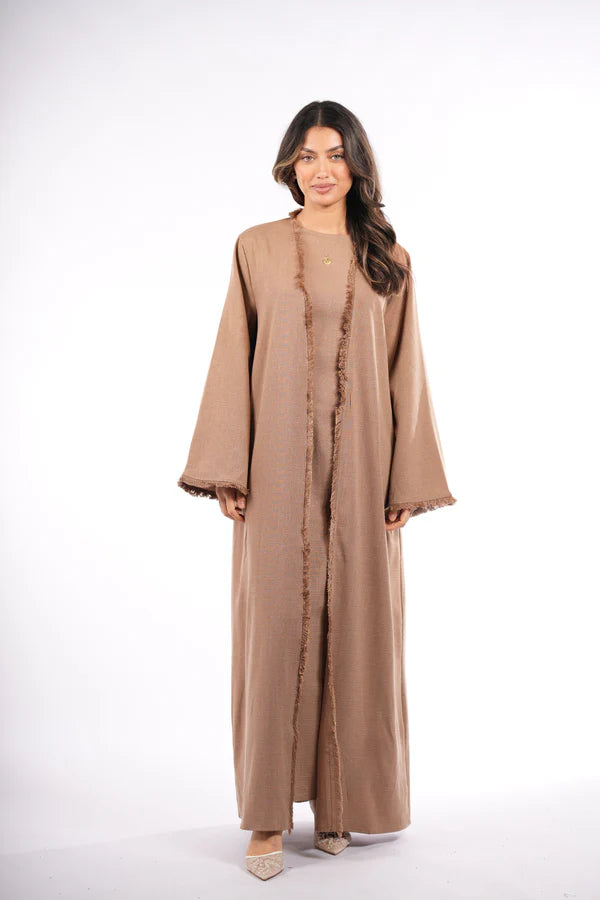 vienna corset & kimono - brown mousse