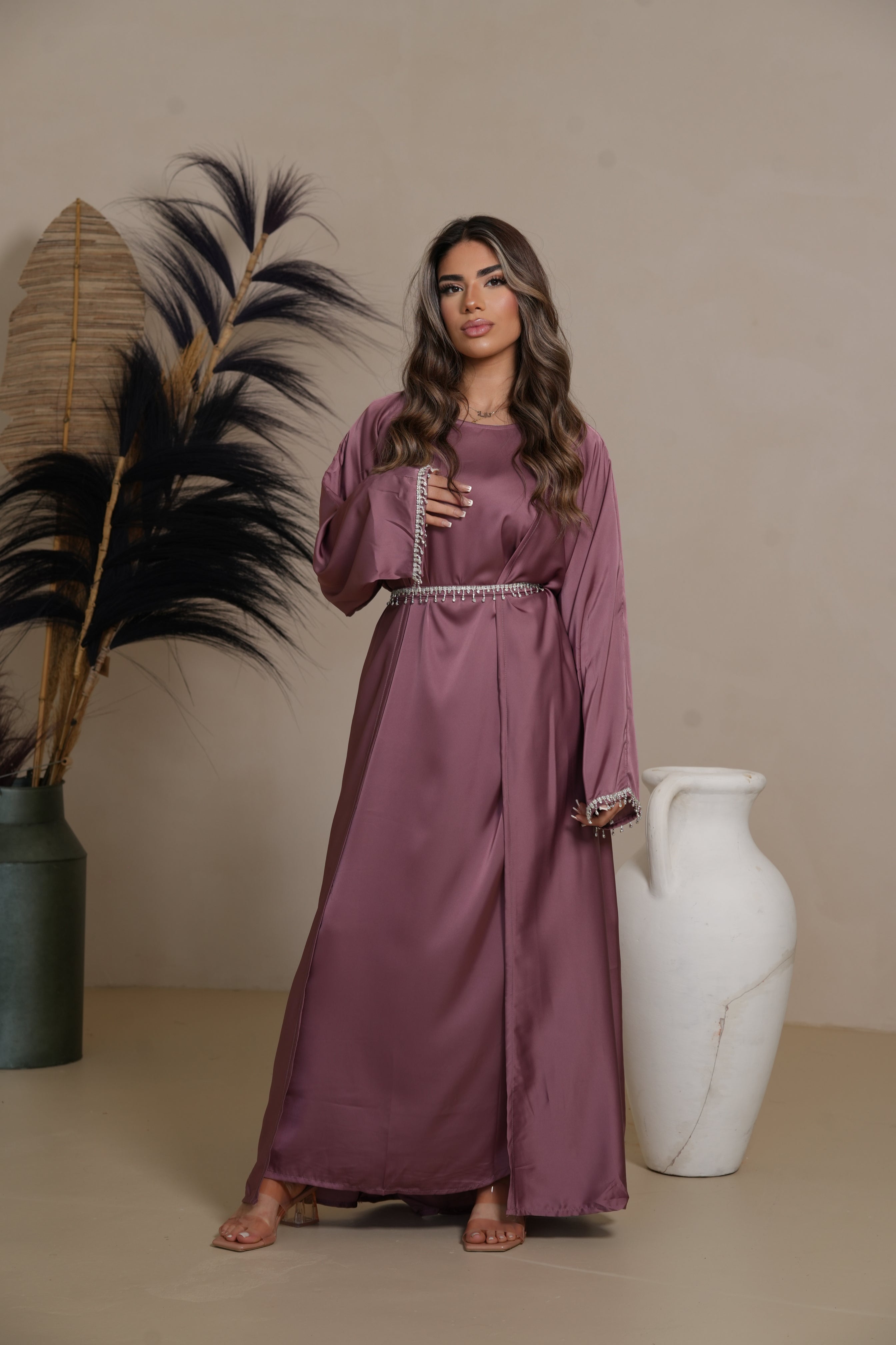 DXB Zara Abaya - Dark purple