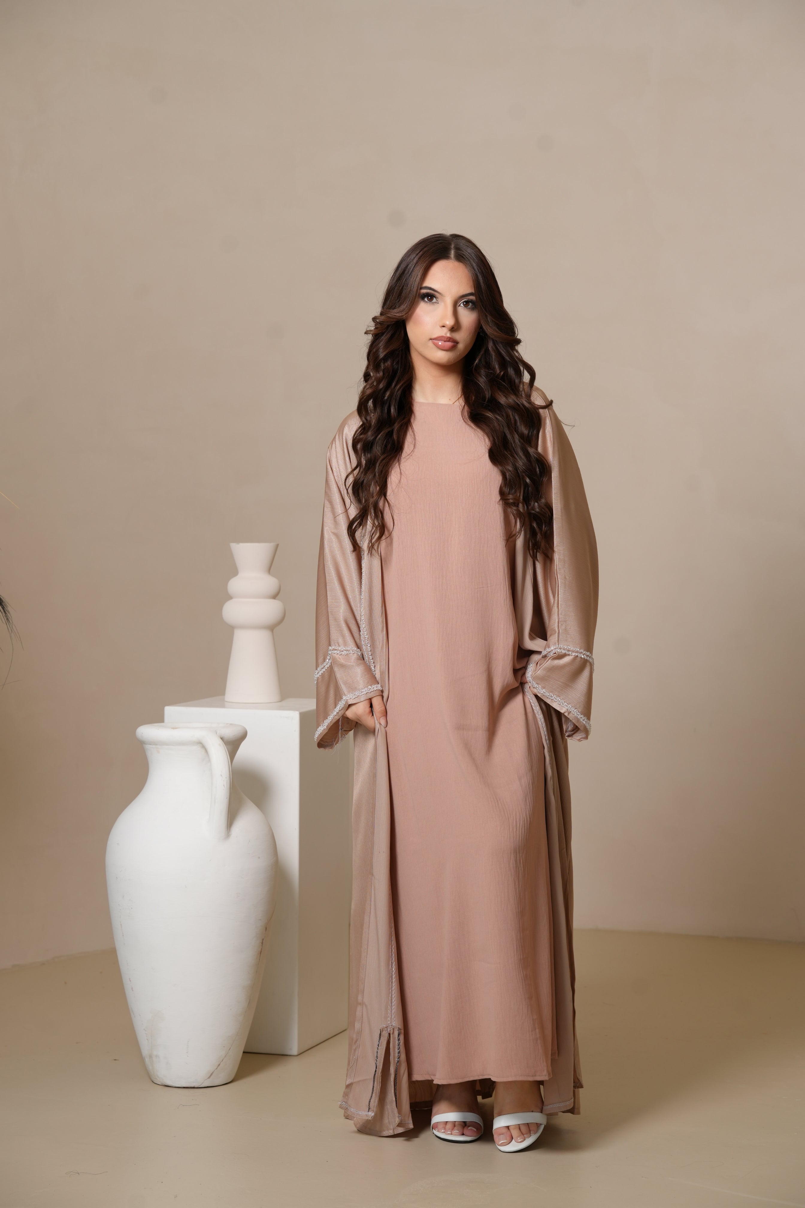 Brightstone shine Abaya -  Rose Gold