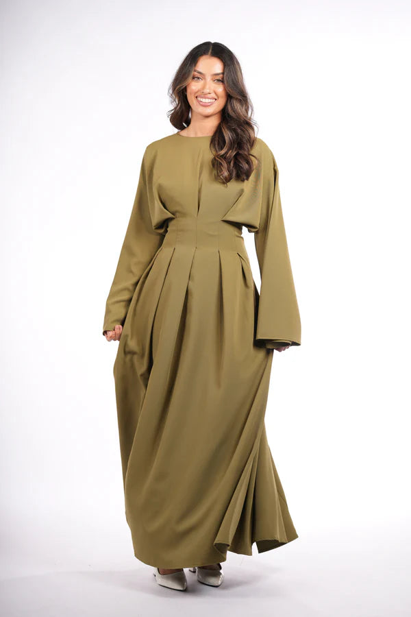 the corset dress - olive