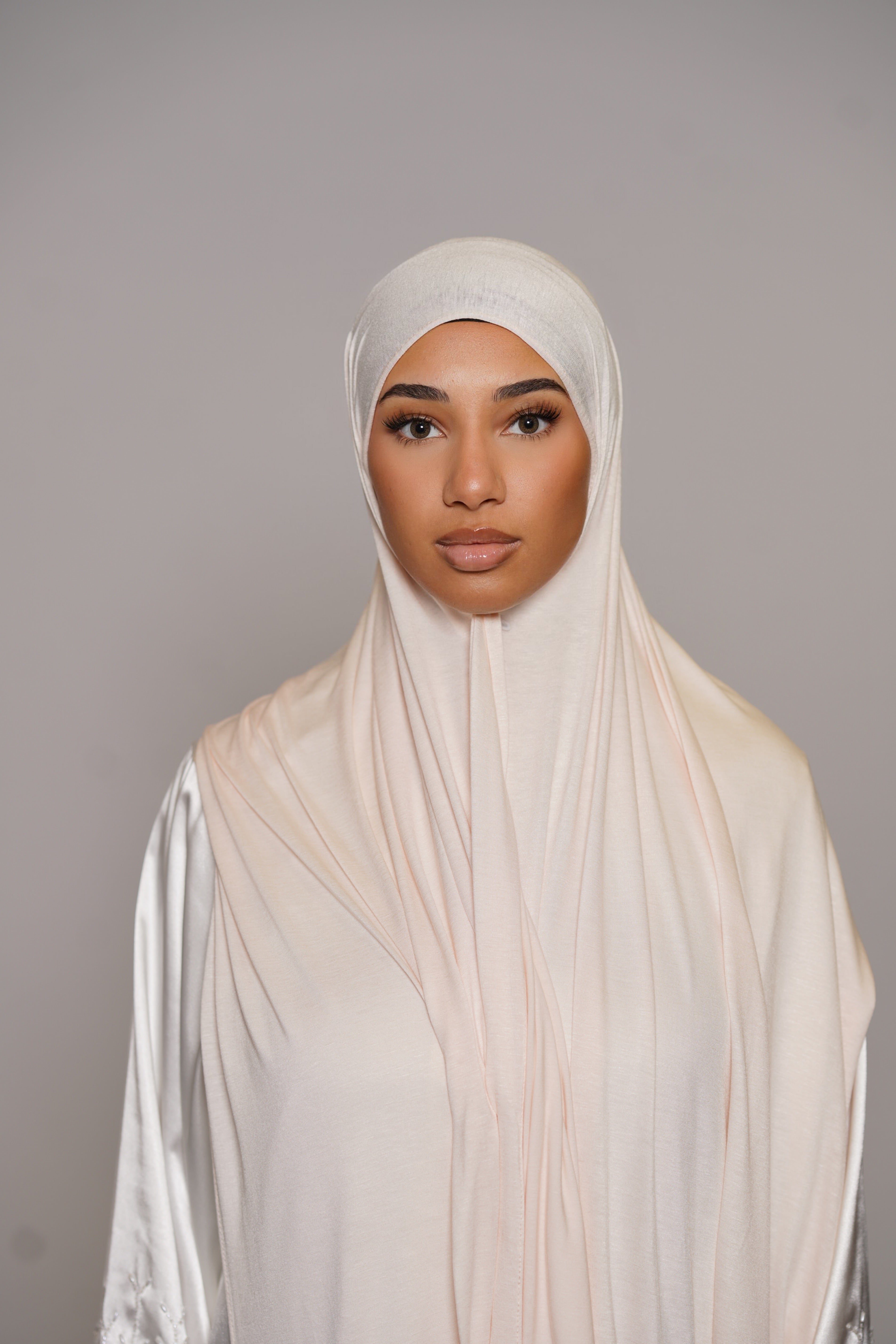 Bamboo Jersey - apricot white