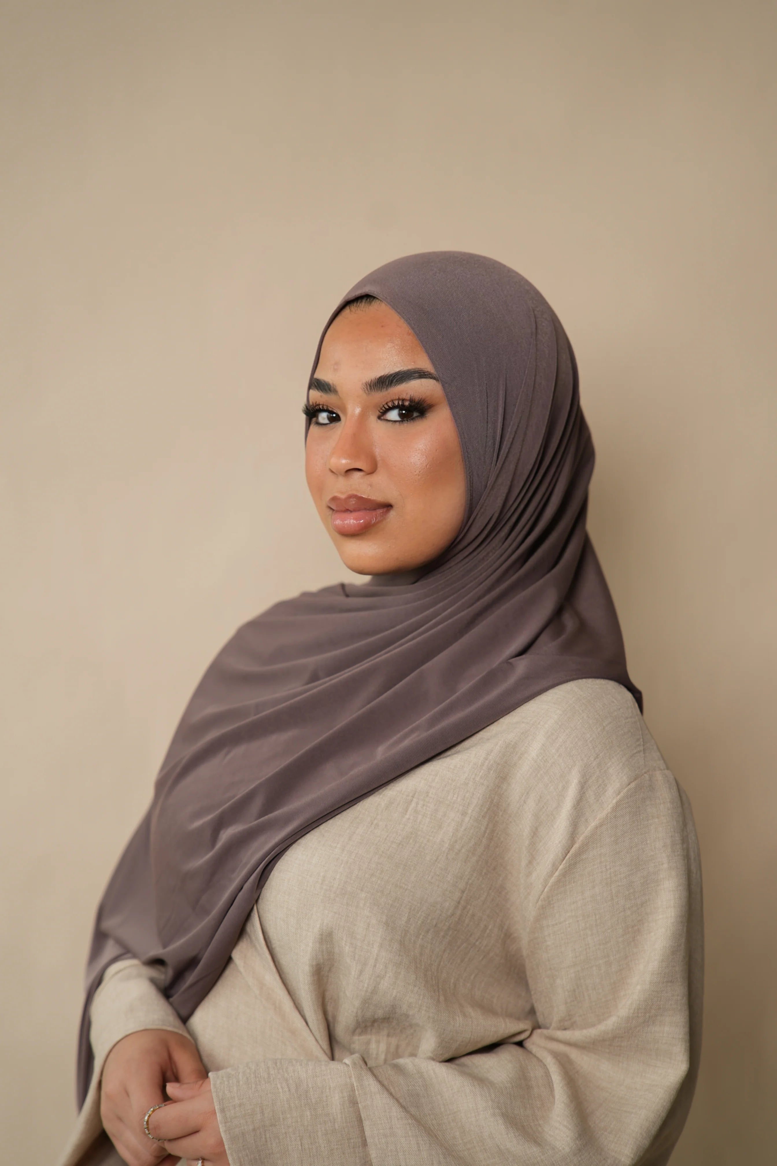 Premium Jersey to go - mocca brown
