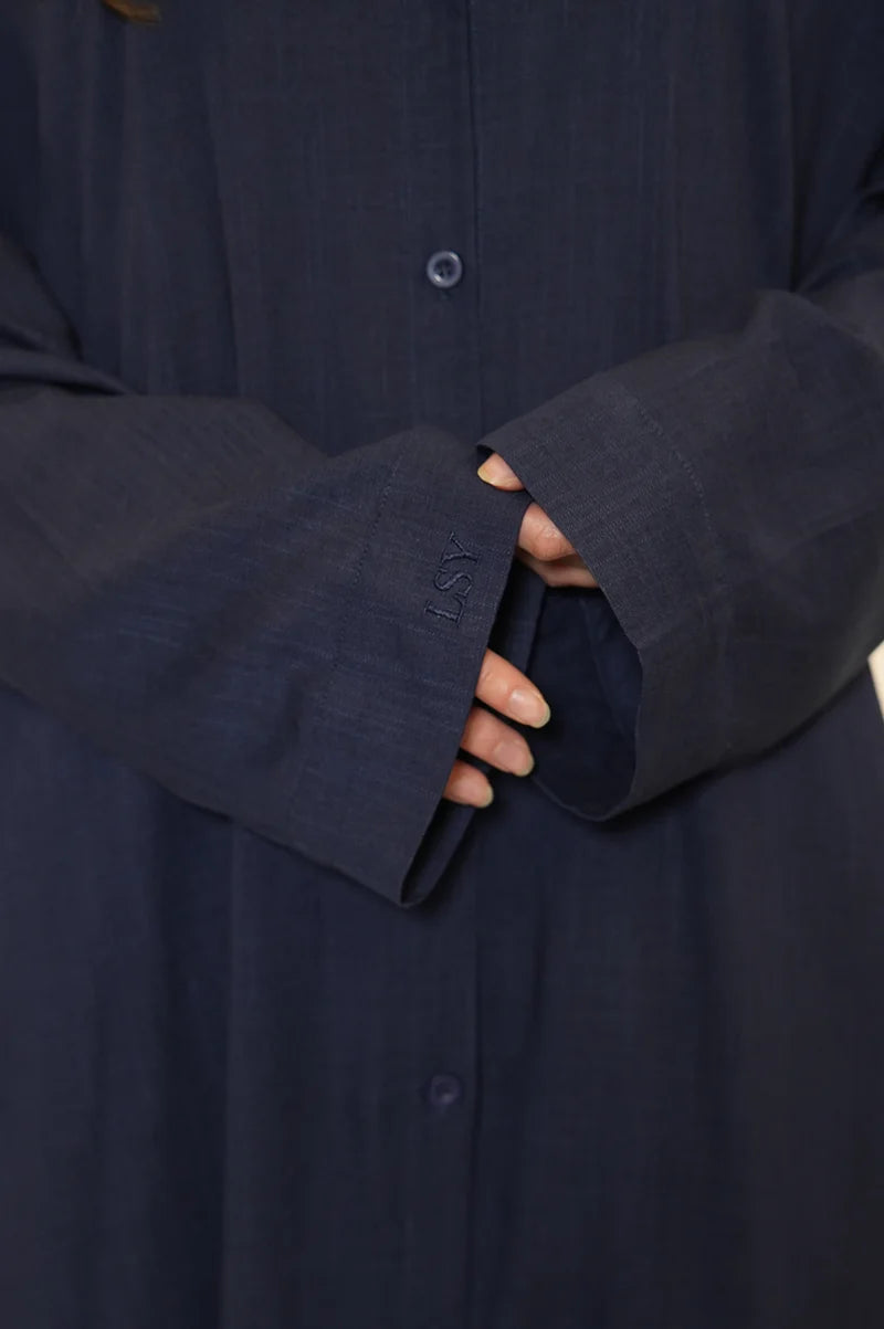 PALMA LINEN SET - NAVY