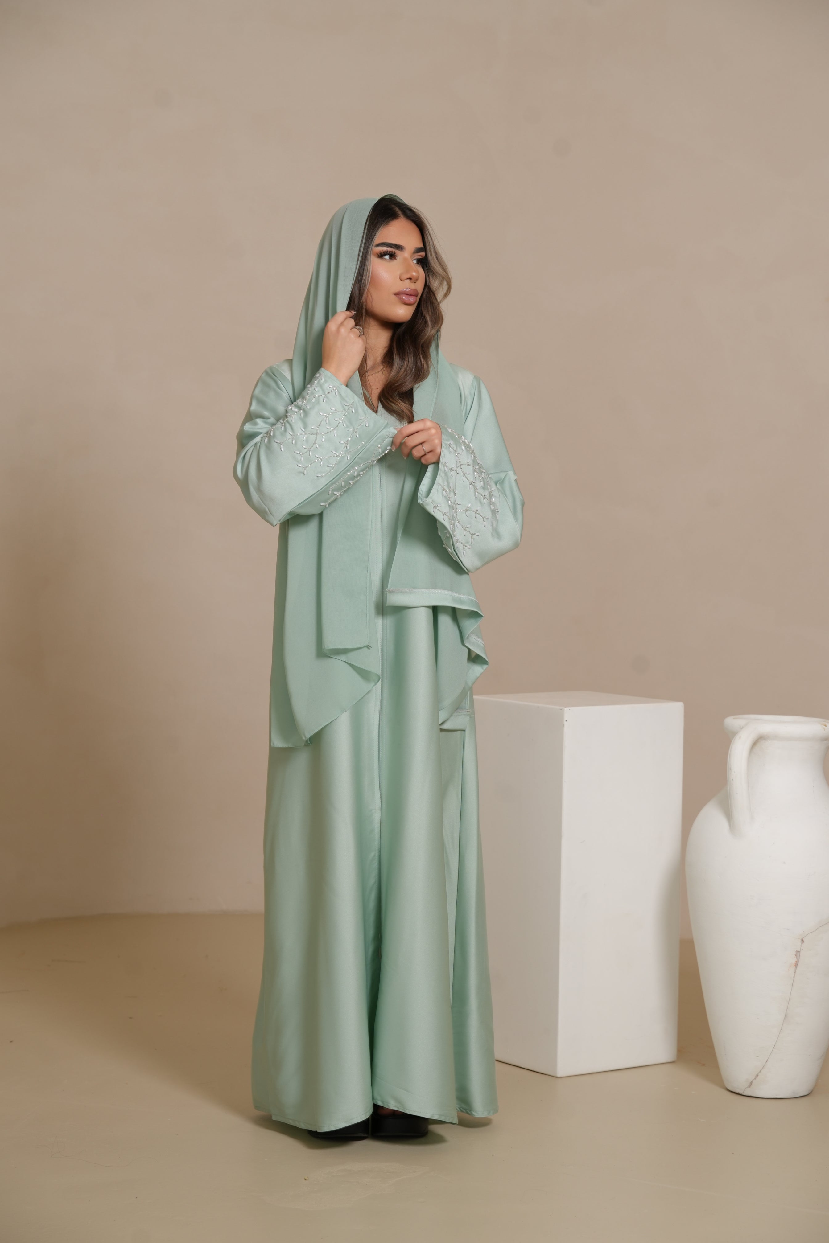 DXB Mira Abaya - mint