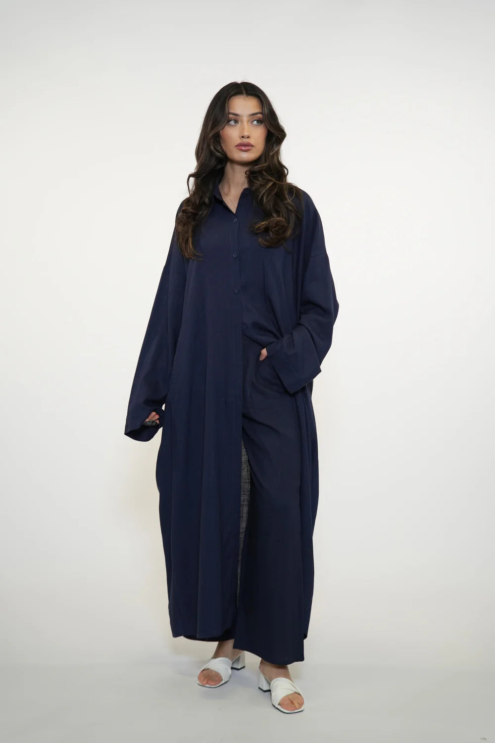 PALMA LINEN SET - NAVY