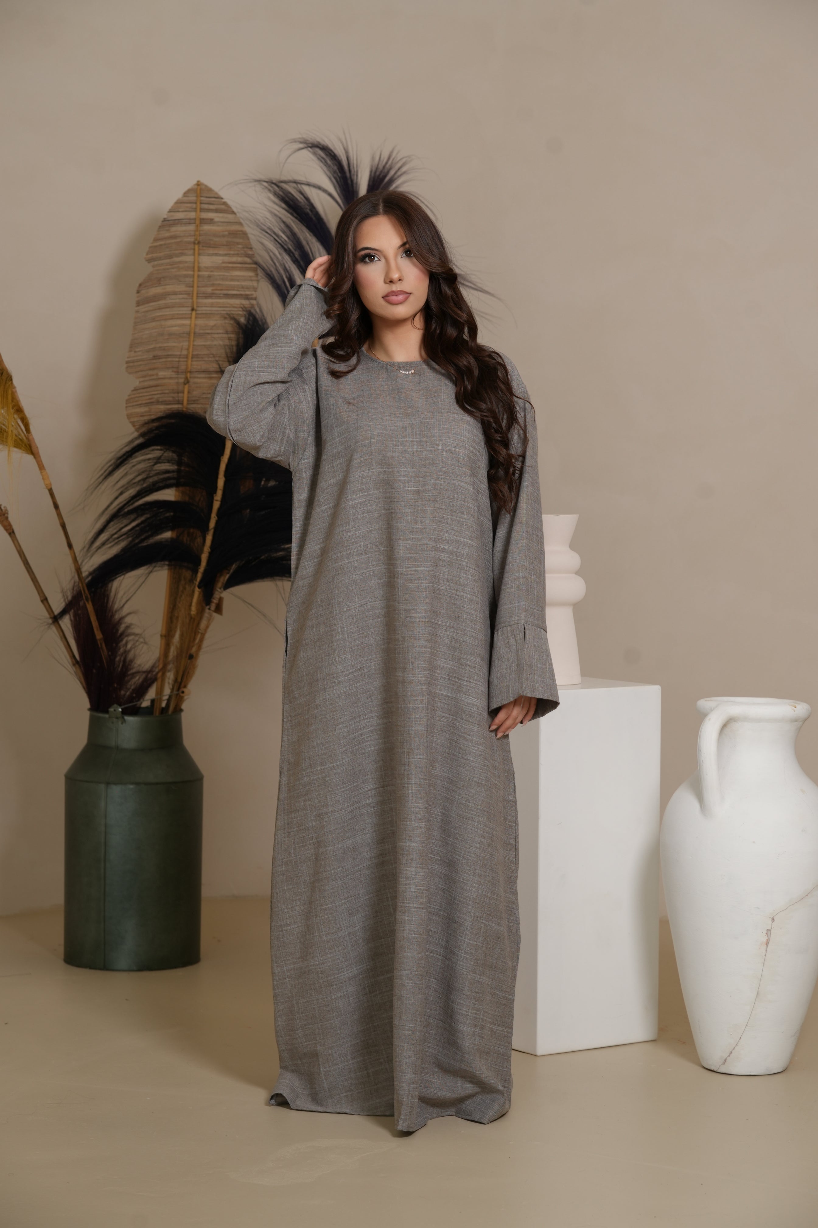 Base Linen Abaya - Venge