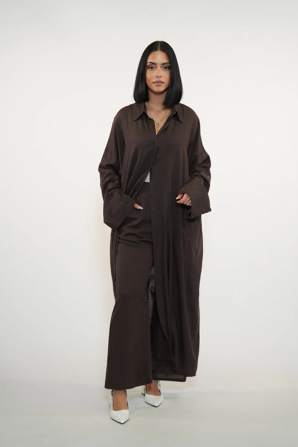 PALMA LINEN SET - ESPRESSO