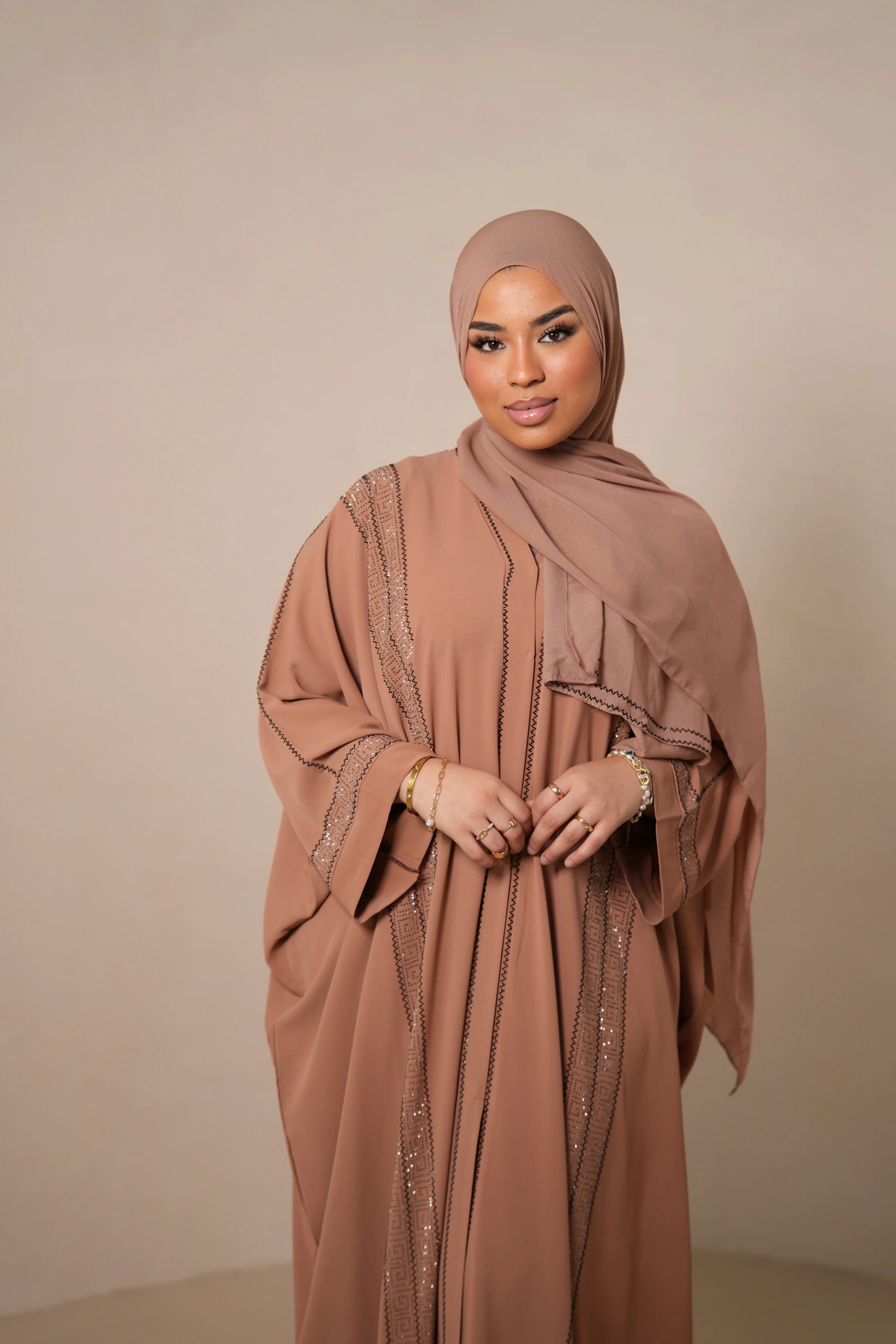 Emirate abaya - Peach