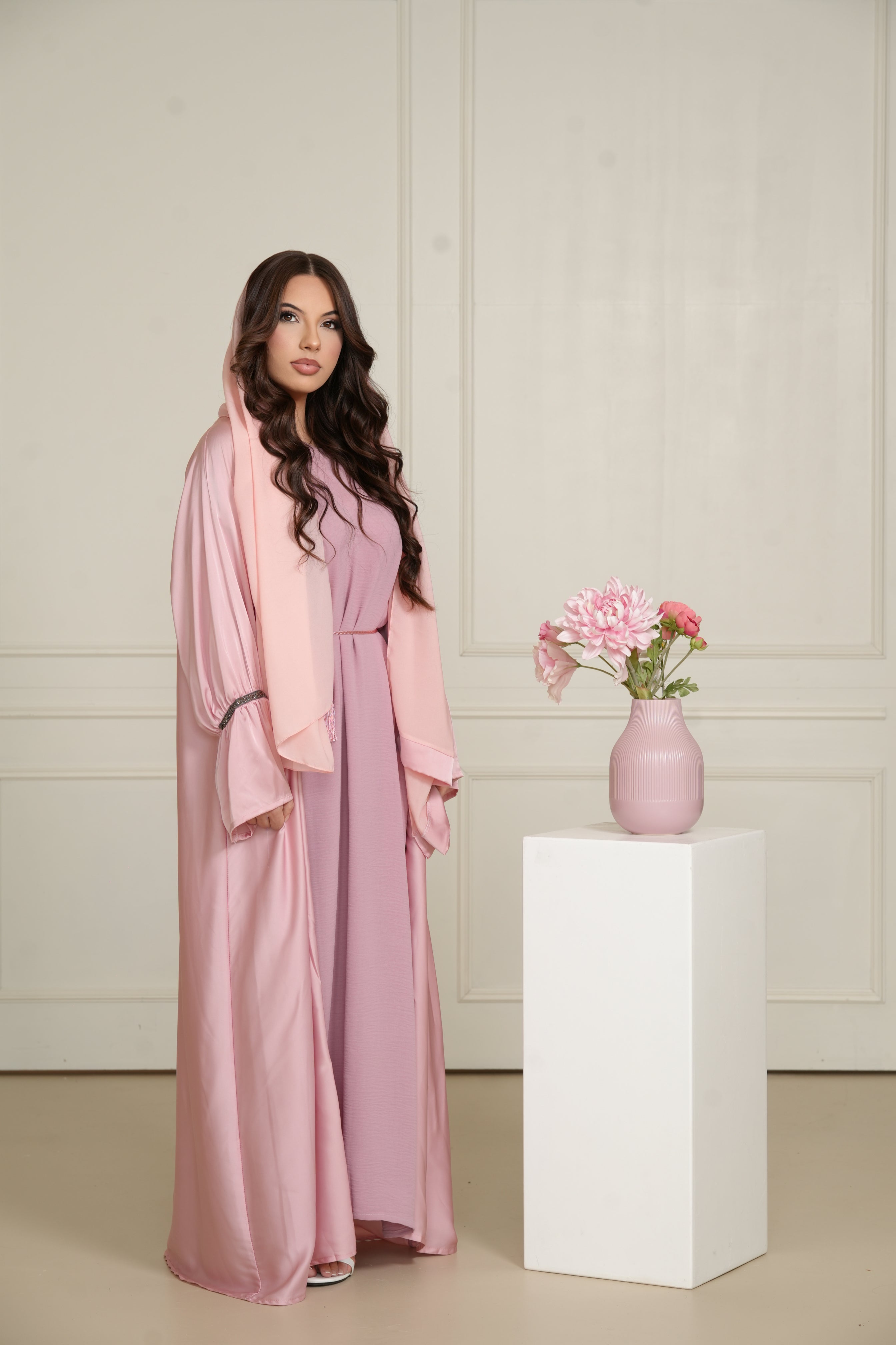 Blackstone Glamour Abaya - Rose