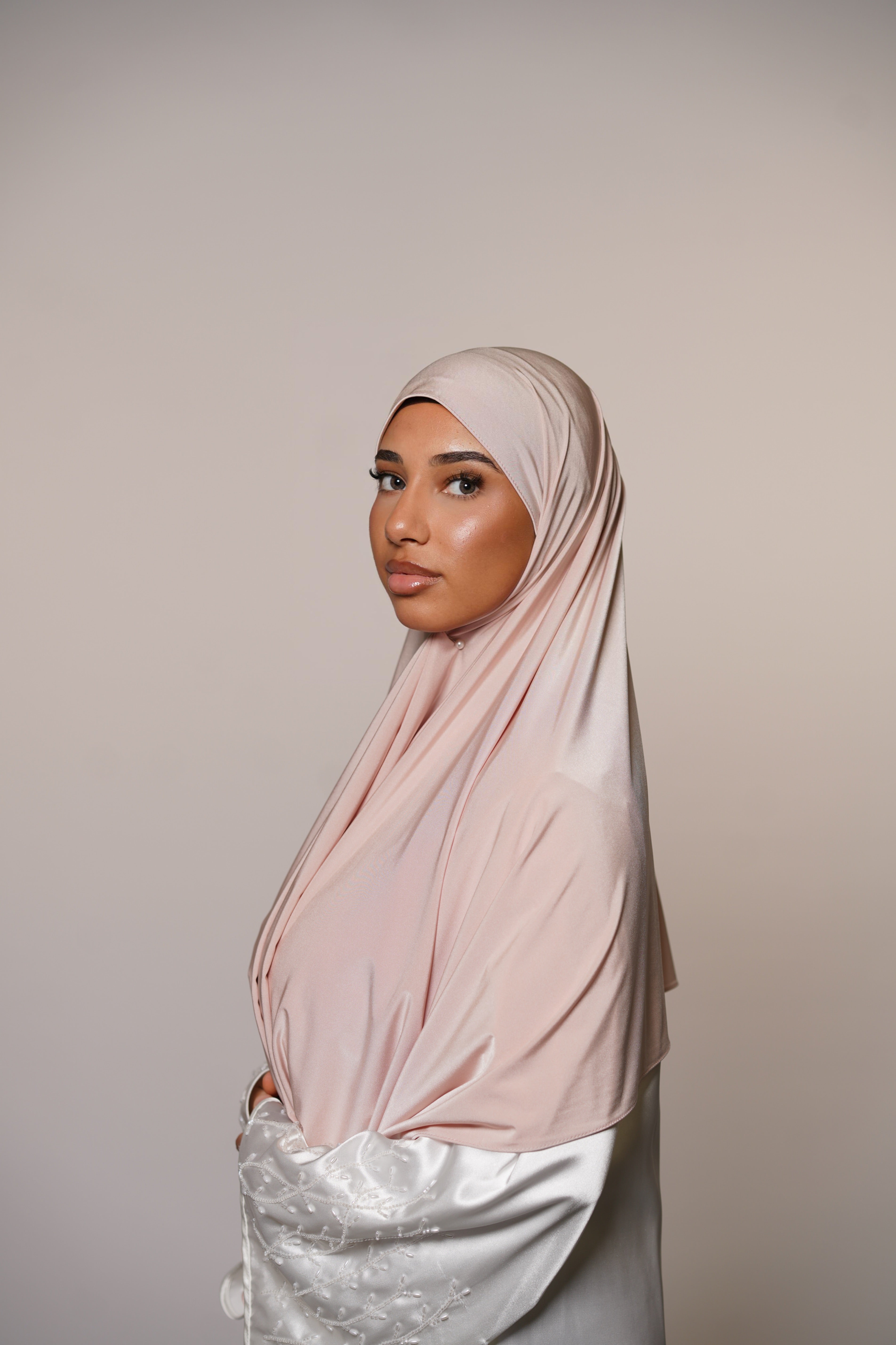 Satin premium jersey - light rose