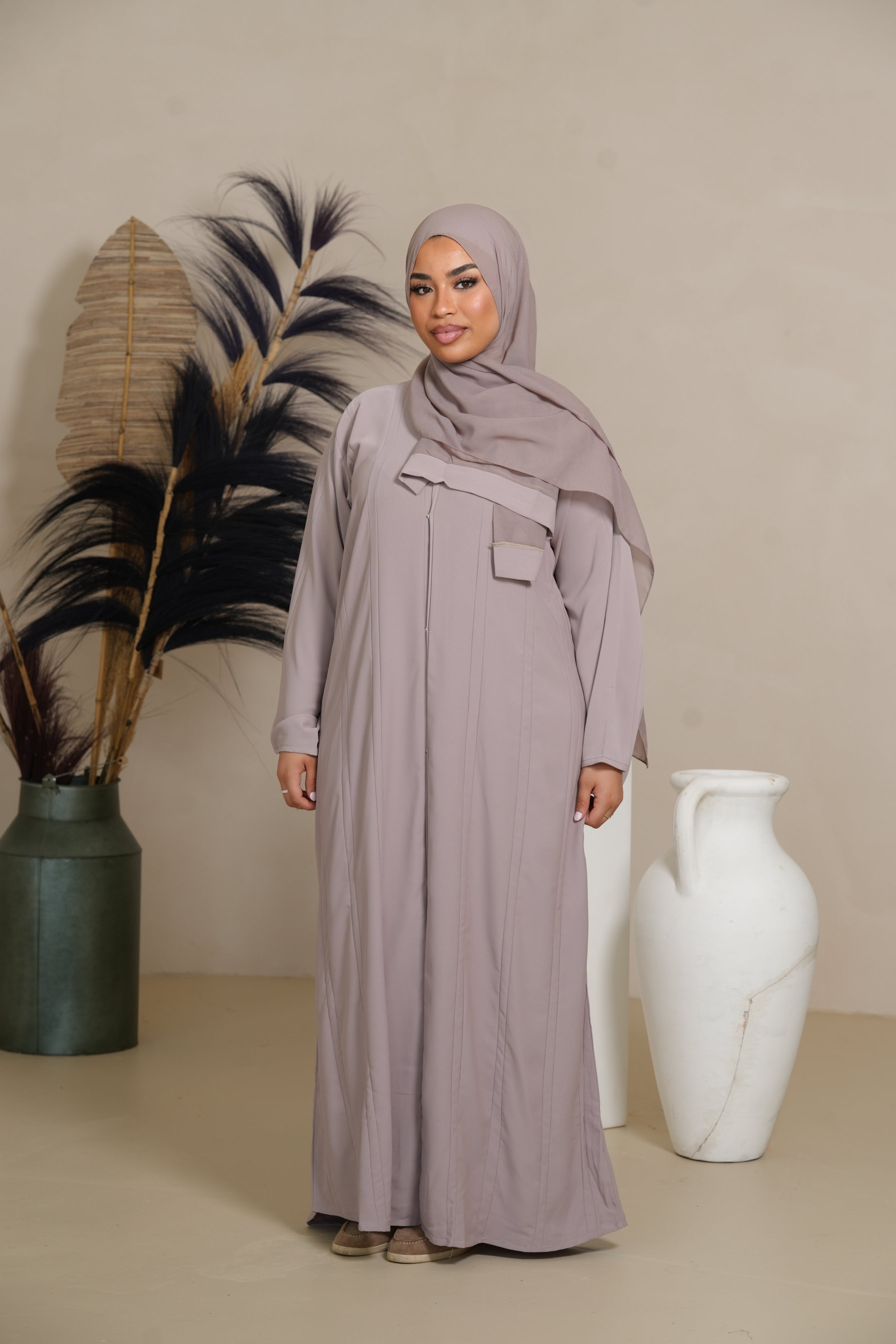 Lines Daily Abaya - Almond