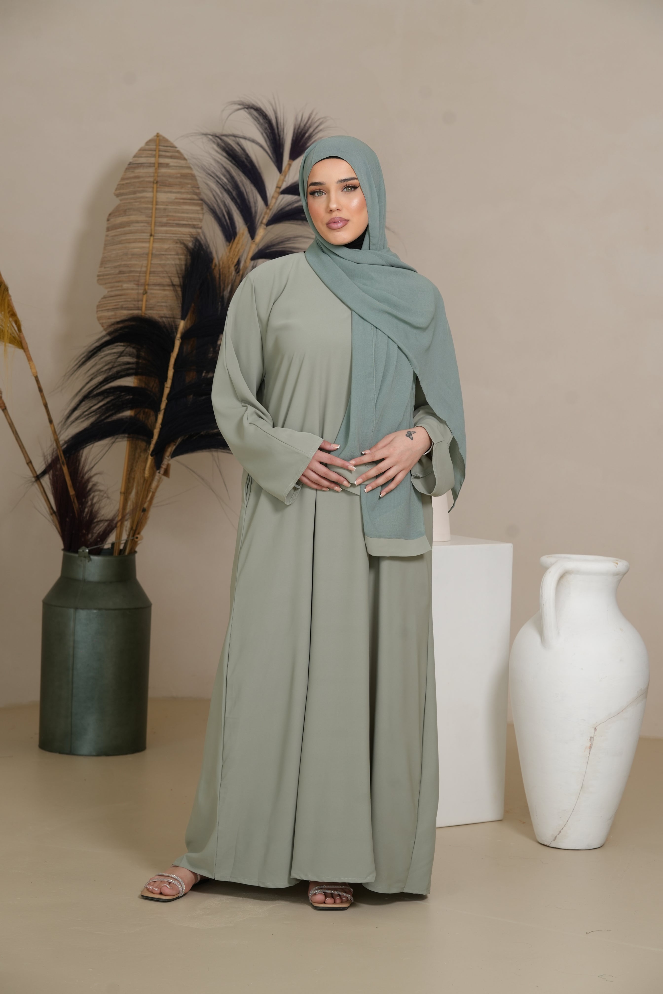DXB Abaya Daily - pistacio