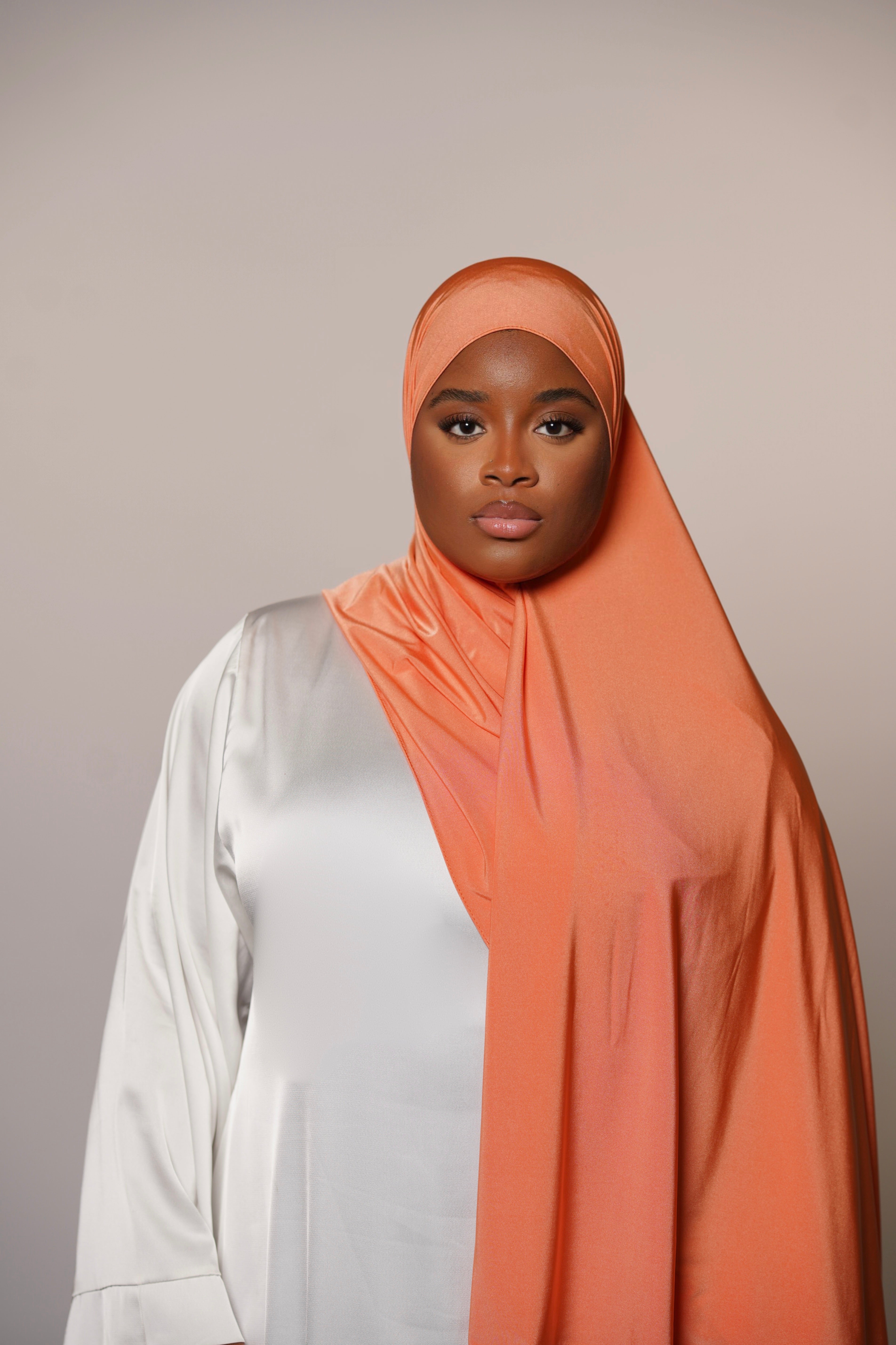 Satin premium jersey - light orange