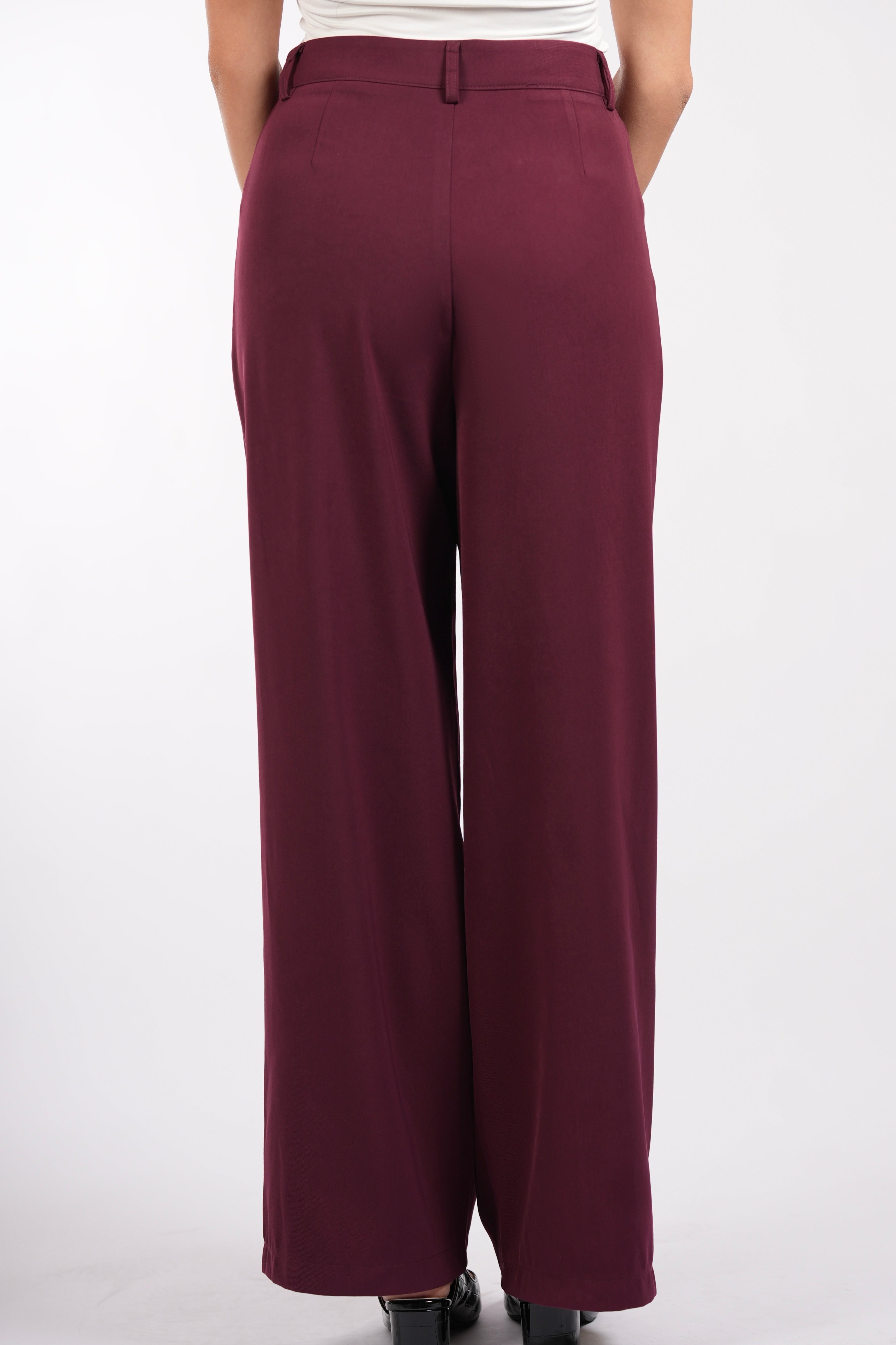 the noble pants - burgundy