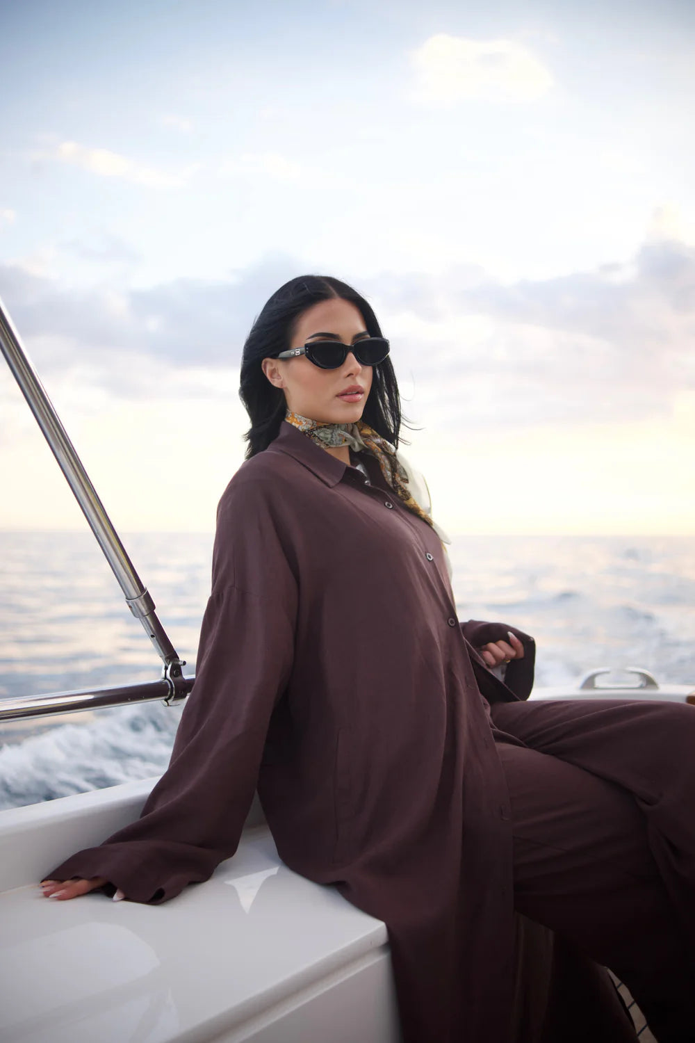 PALMA LINEN SET - ESPRESSO