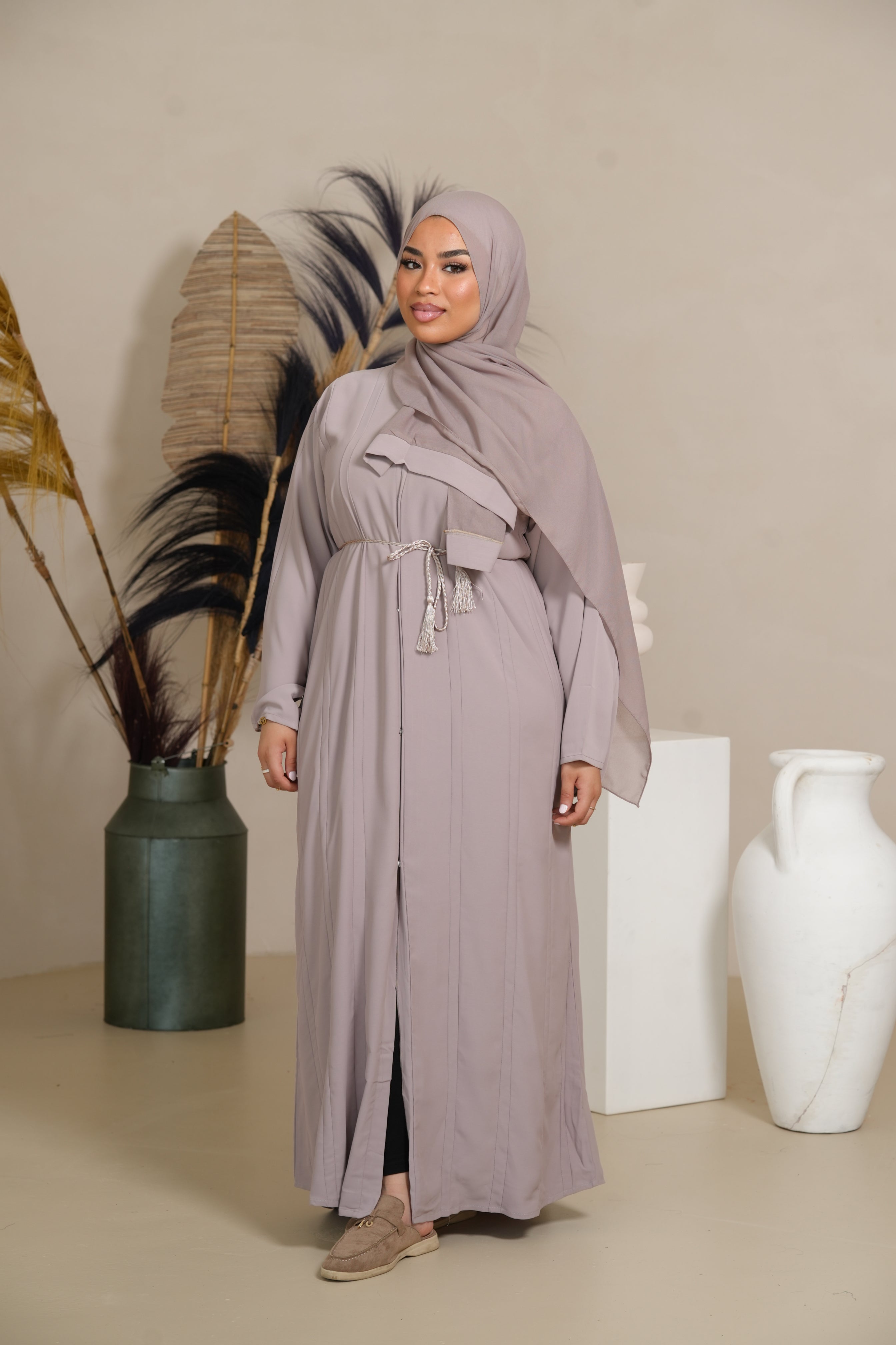 Lines Daily Abaya - Almond