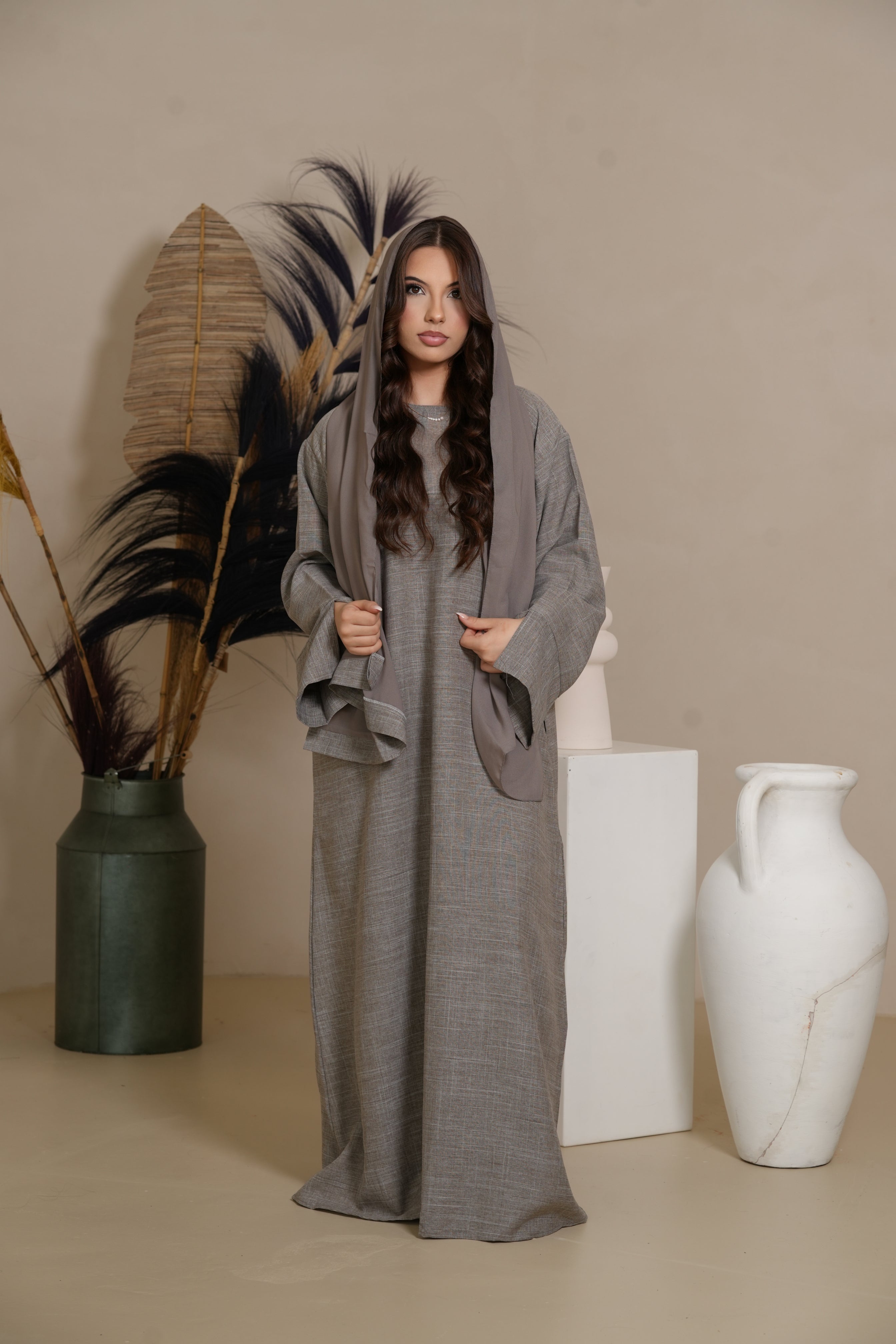 Base Linen Abaya - Venge