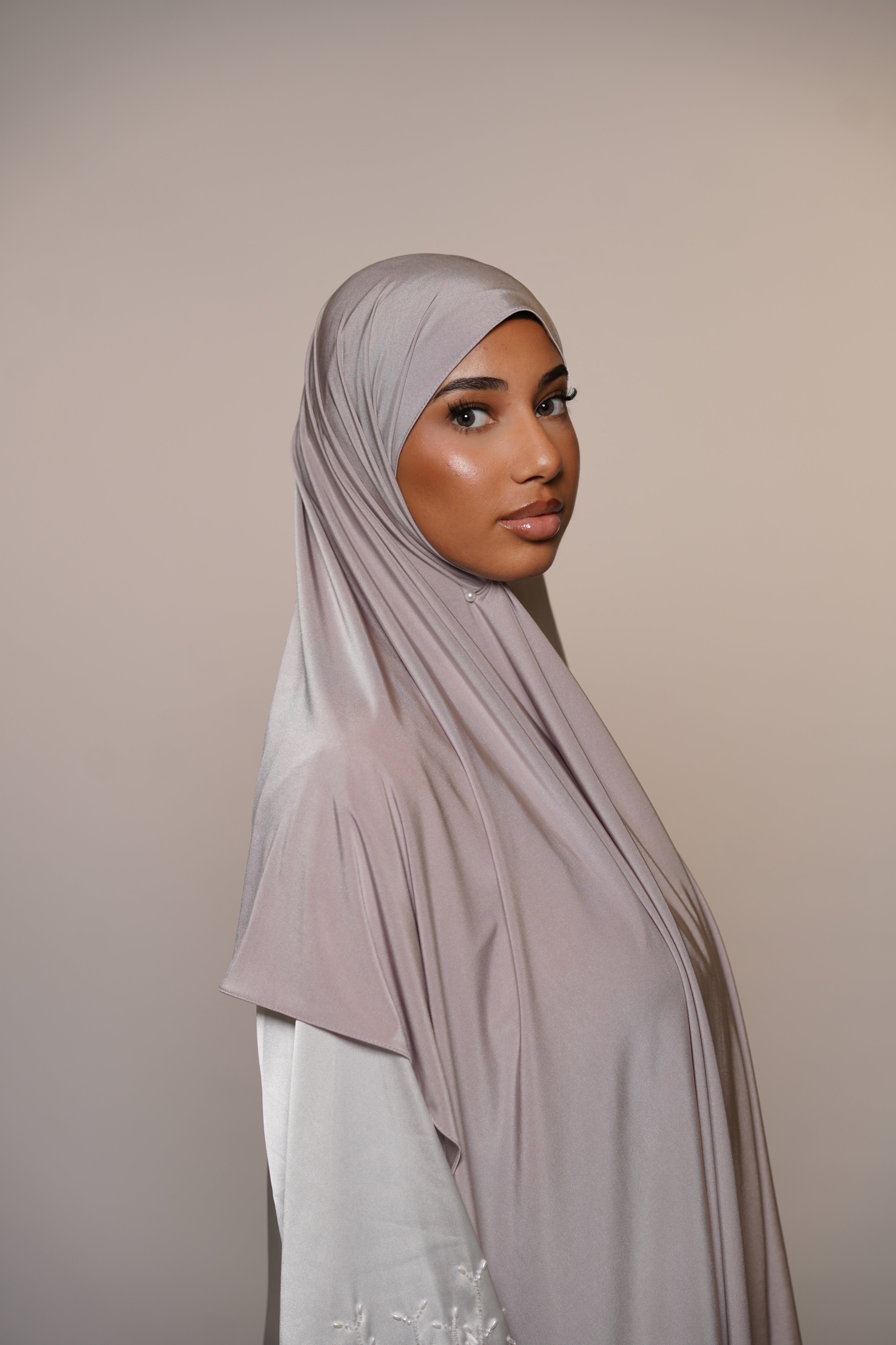Satin Premium Jersey - pearl
