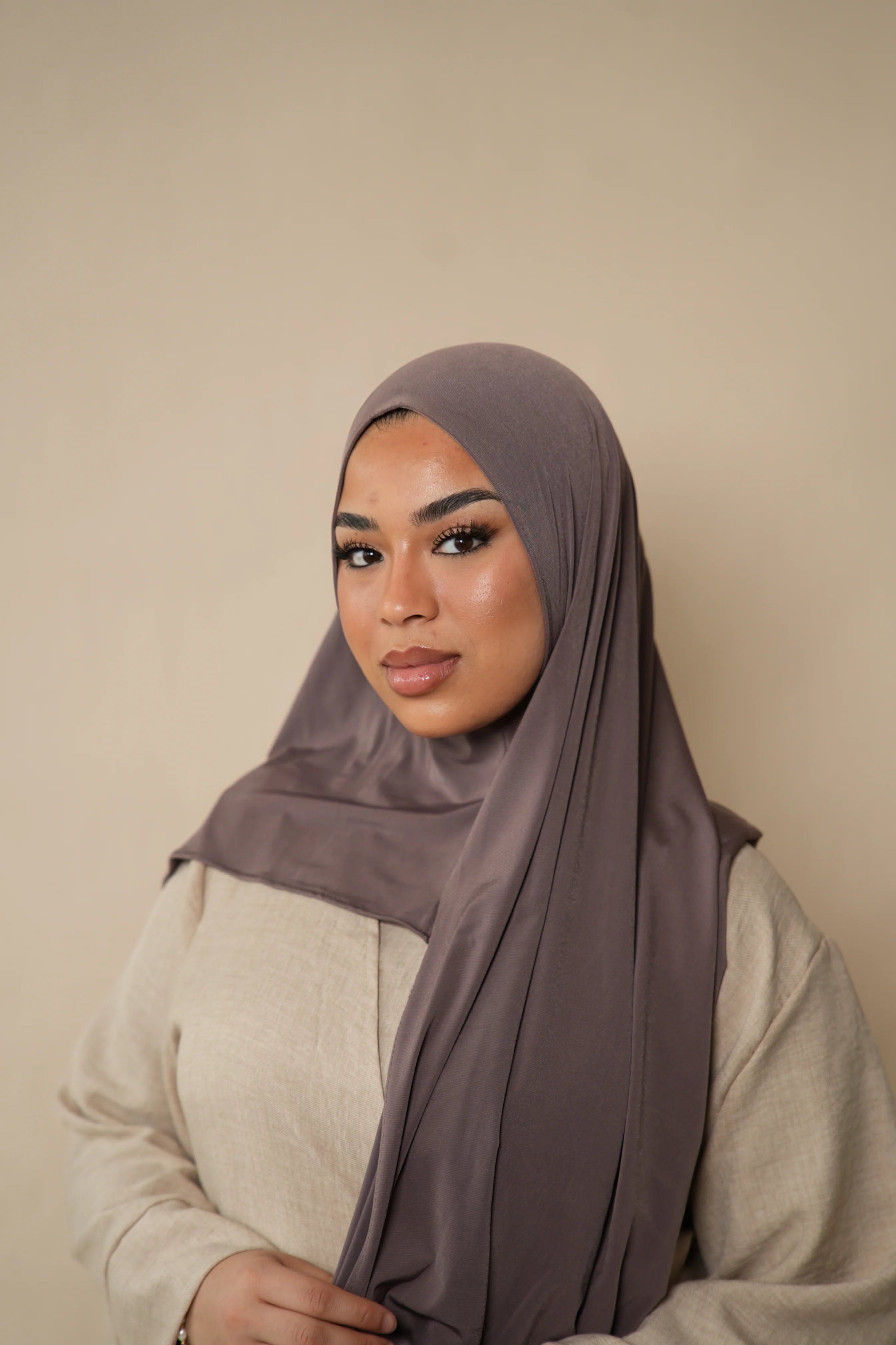 Premium Jersey to go - mocca brown