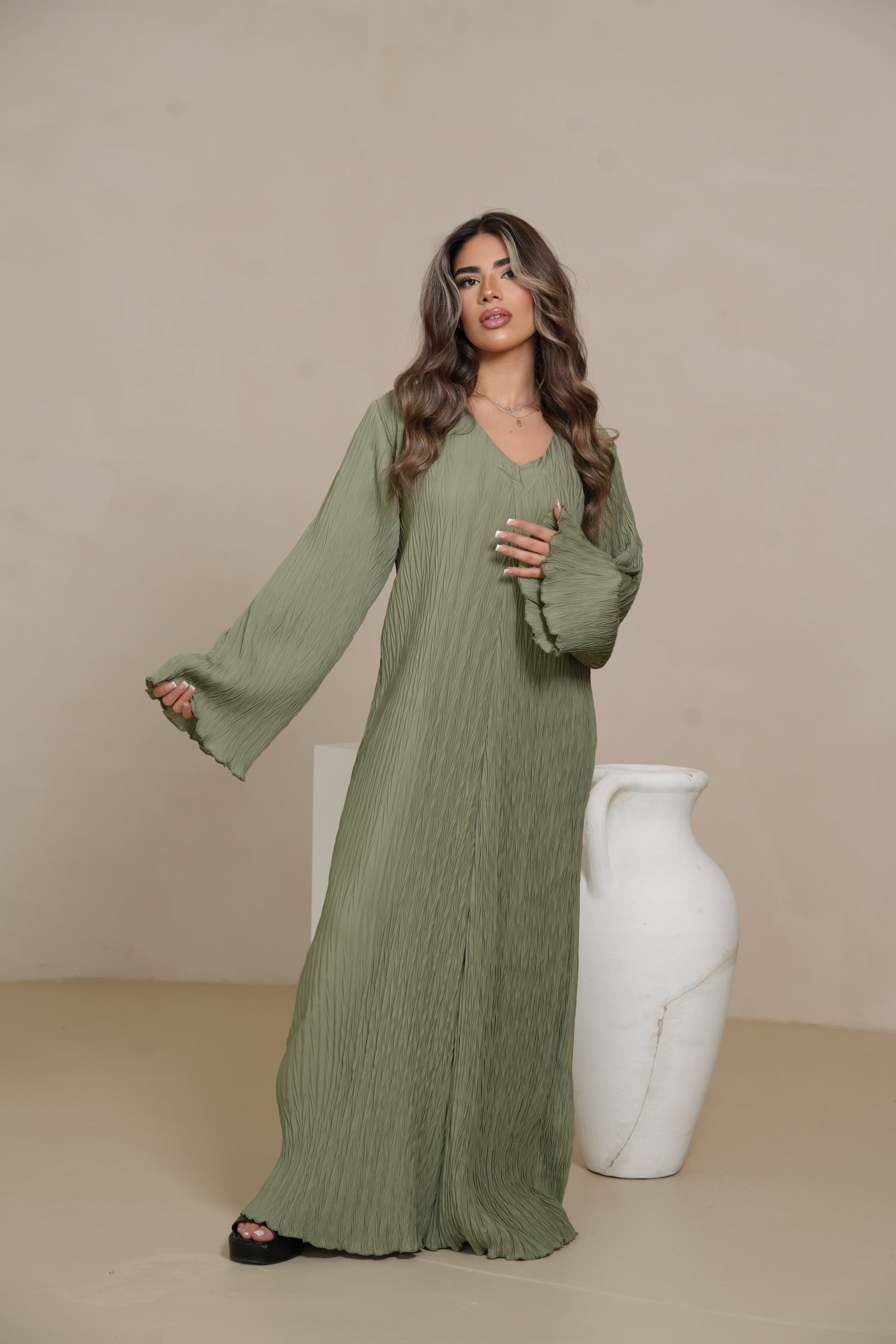 Summer dress - olive