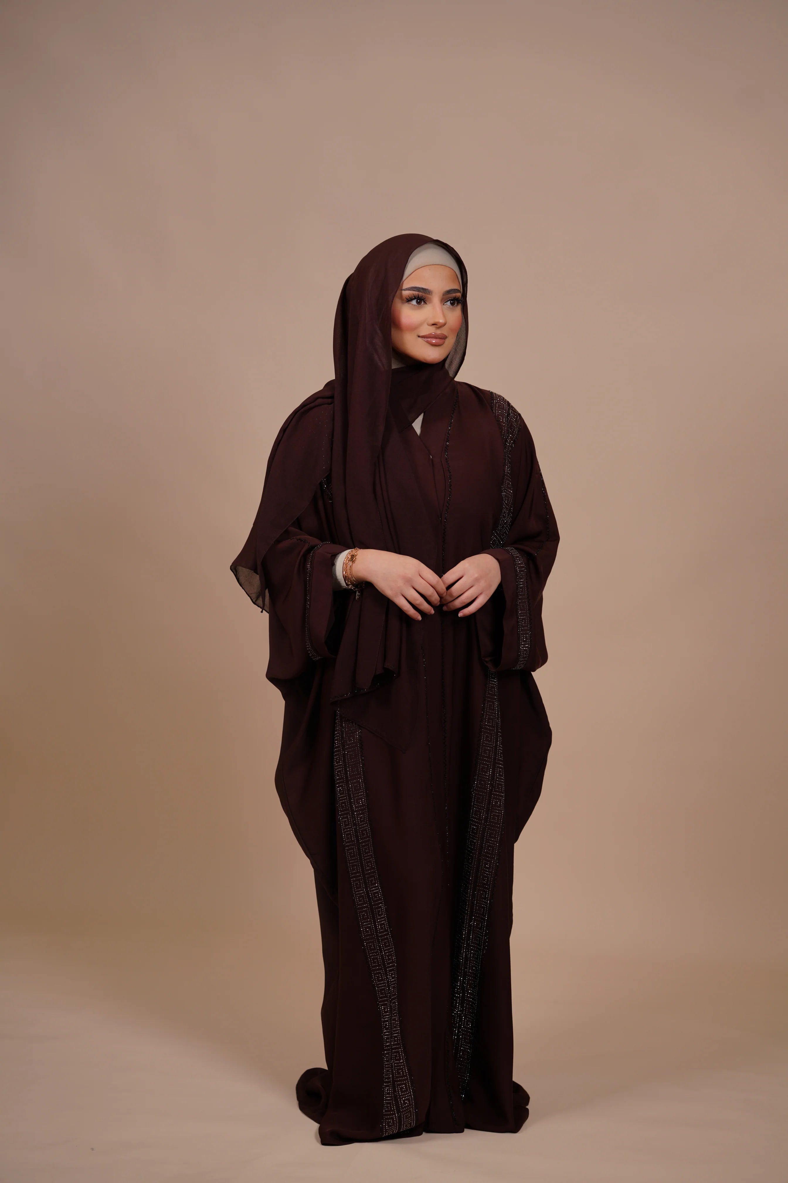 Emirate abaya - Brown Sugar