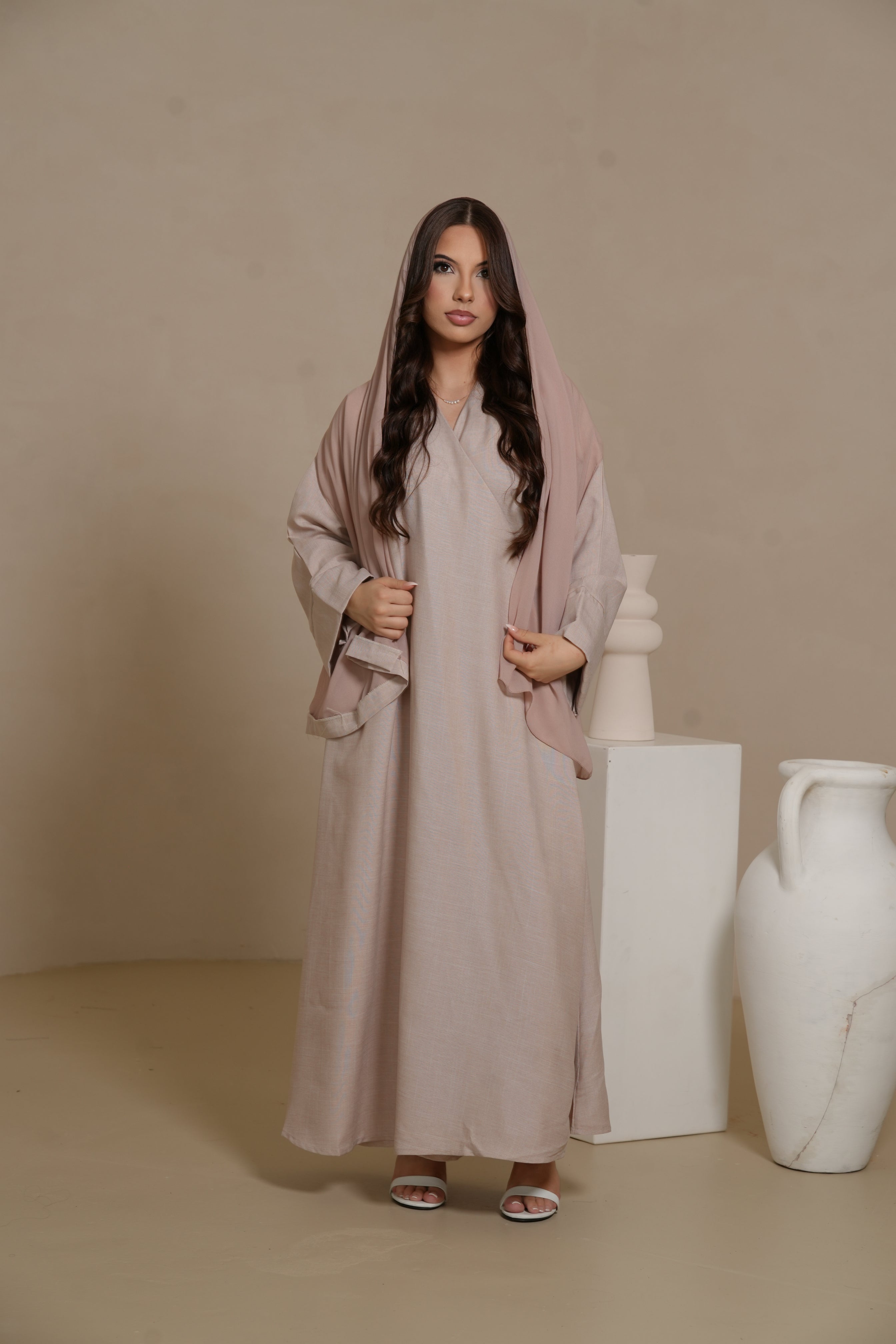 DXB Linen Abaya Cord - Amira Rose