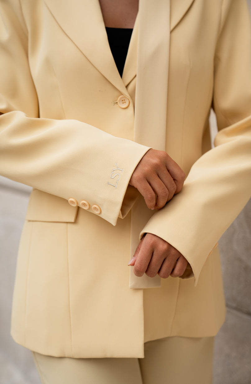 the palais blazer - butter yellow