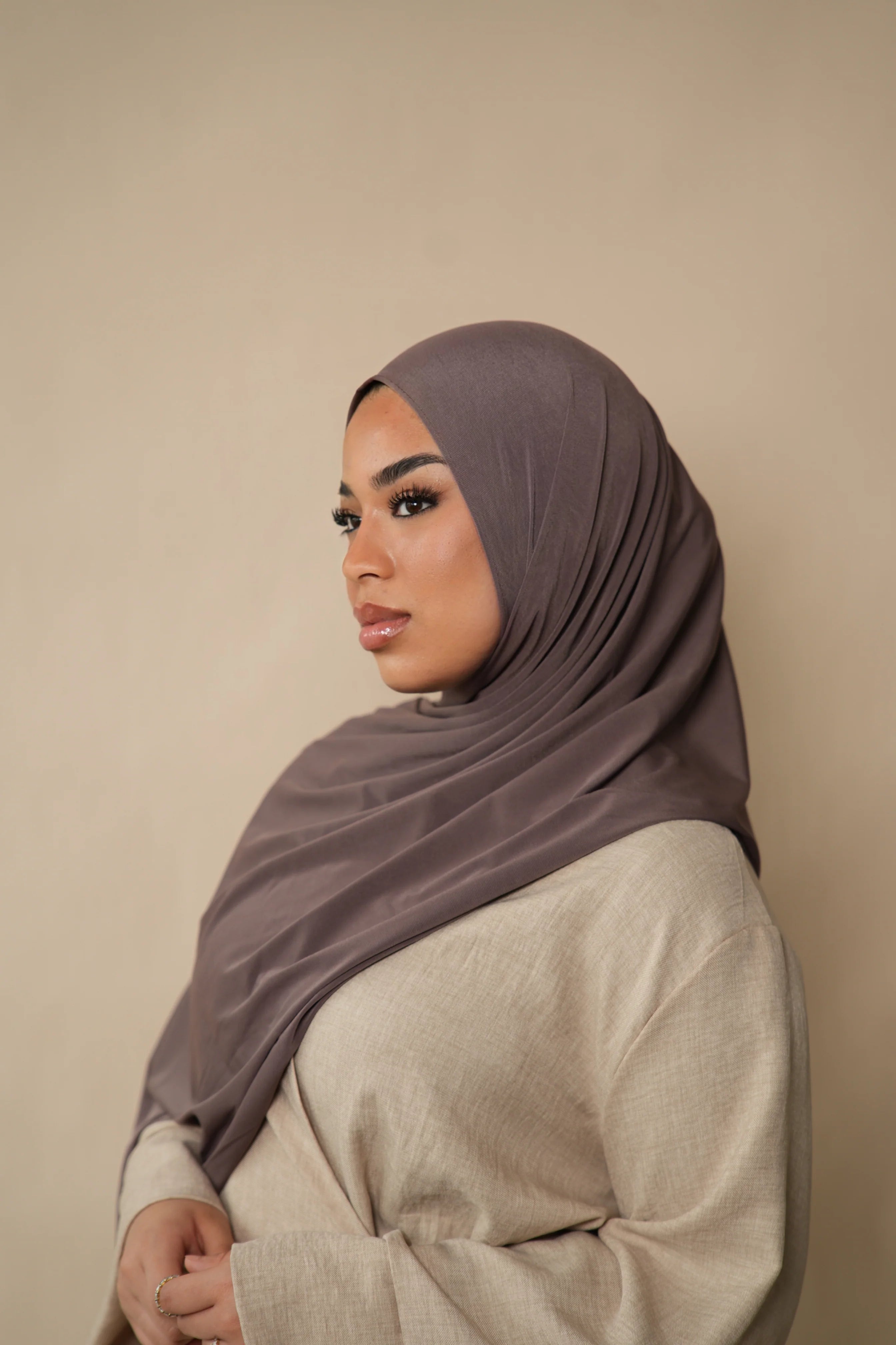 Premium Jersey to go - mocca brown