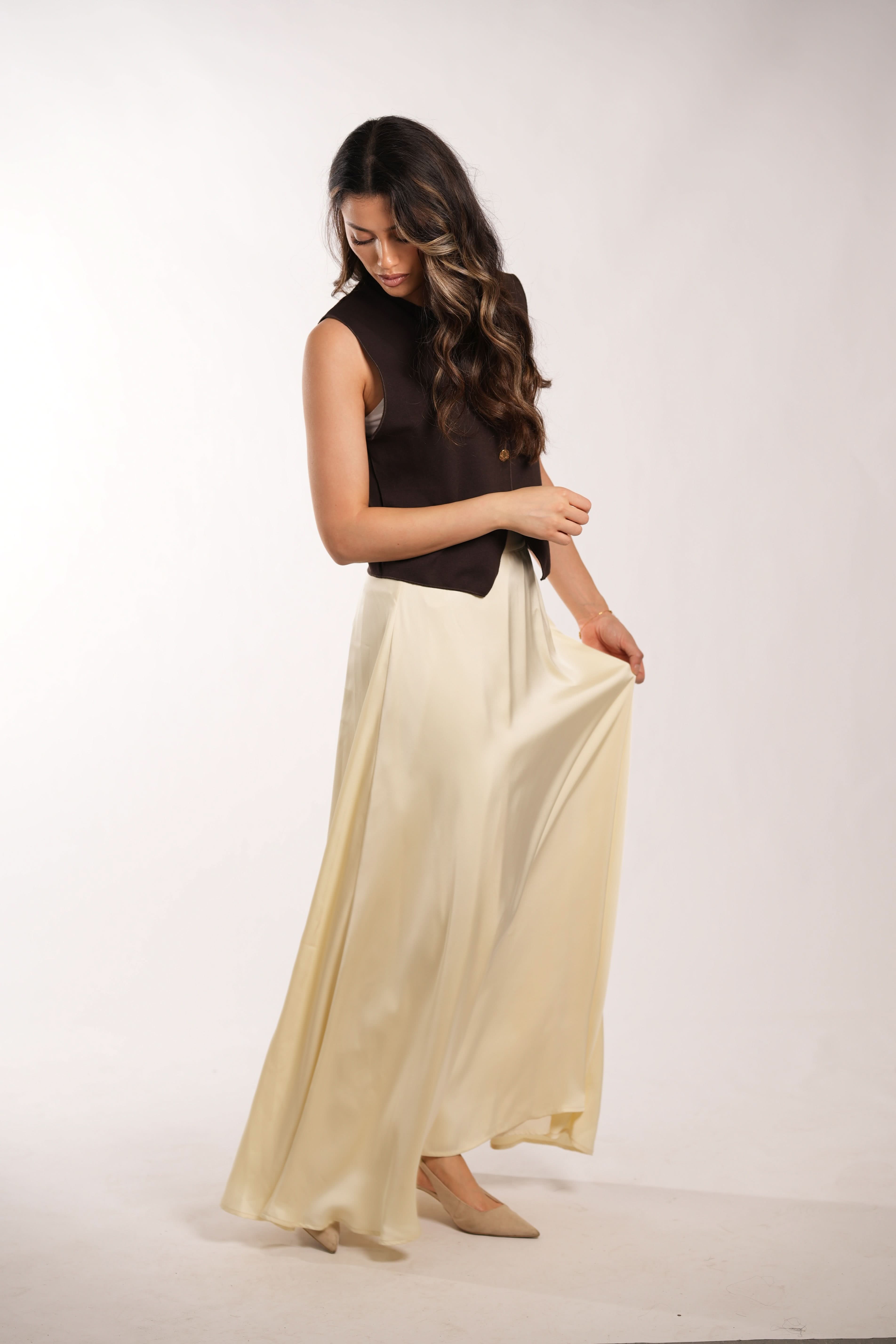 satin poésie - butter yellow