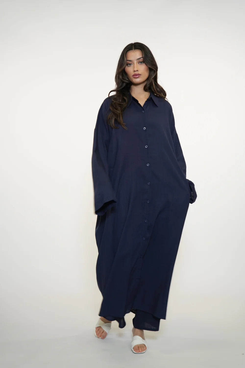 PALMA LINEN SET - NAVY