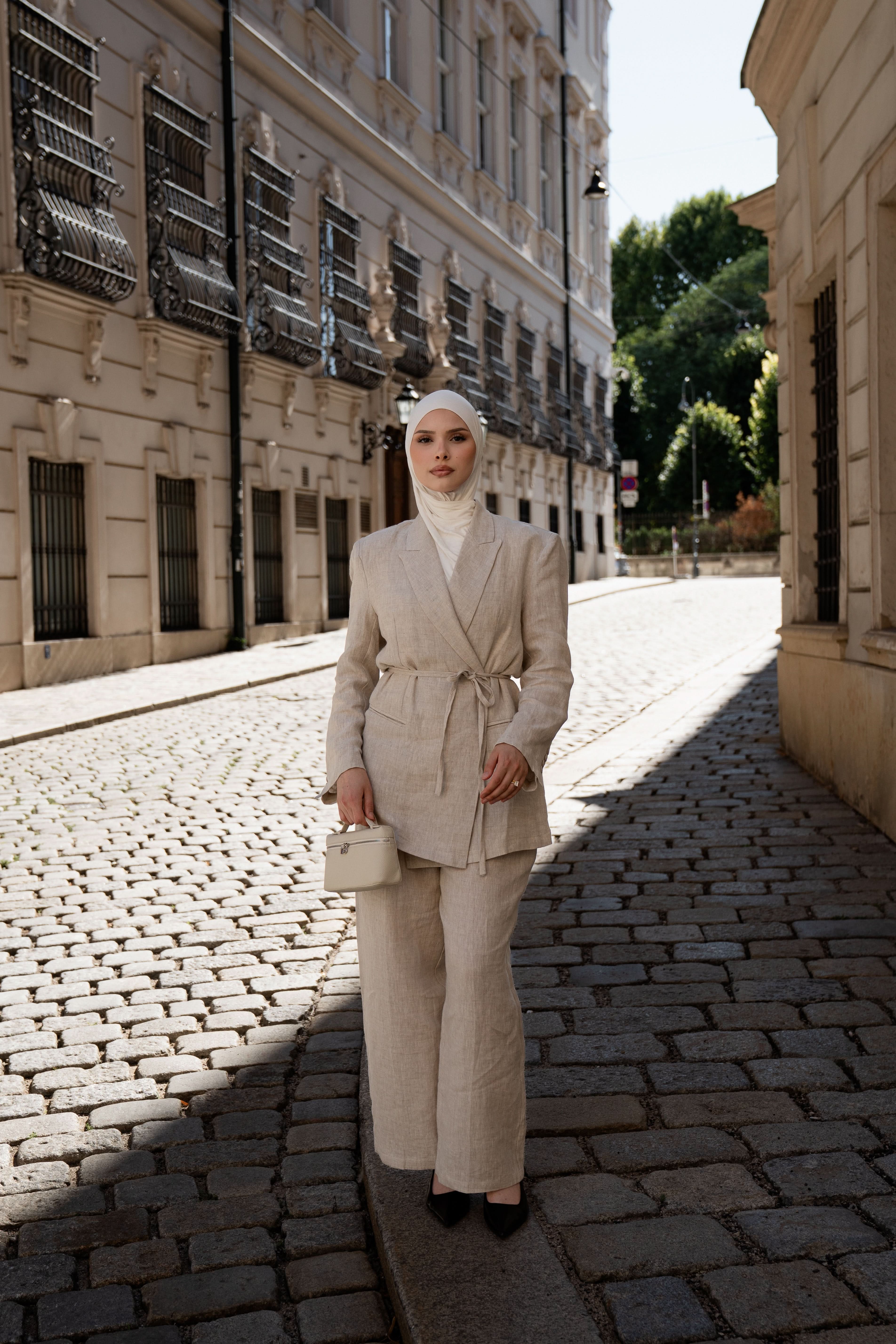 the premium linen blazer