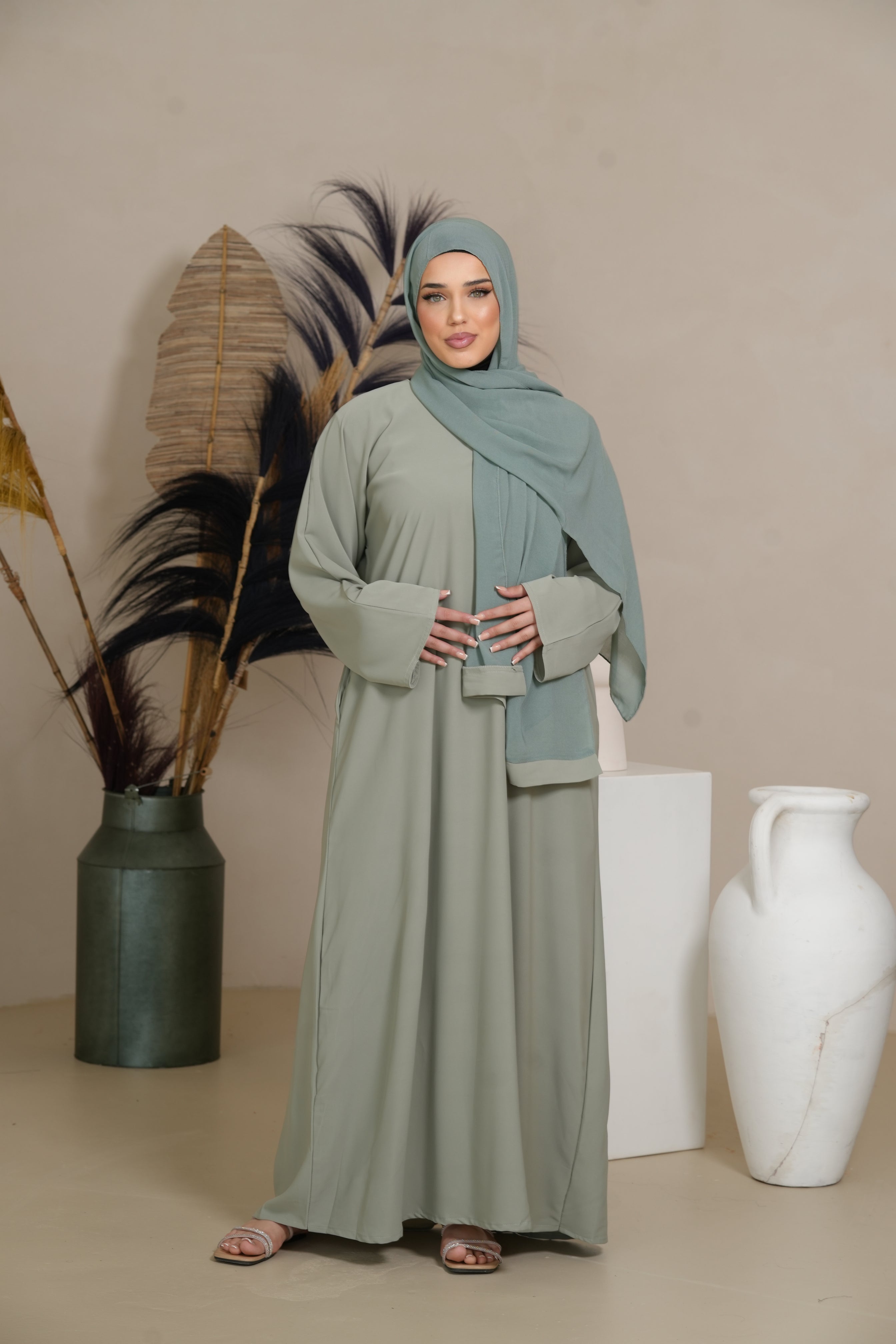 DXB Abaya Daily - pistacio