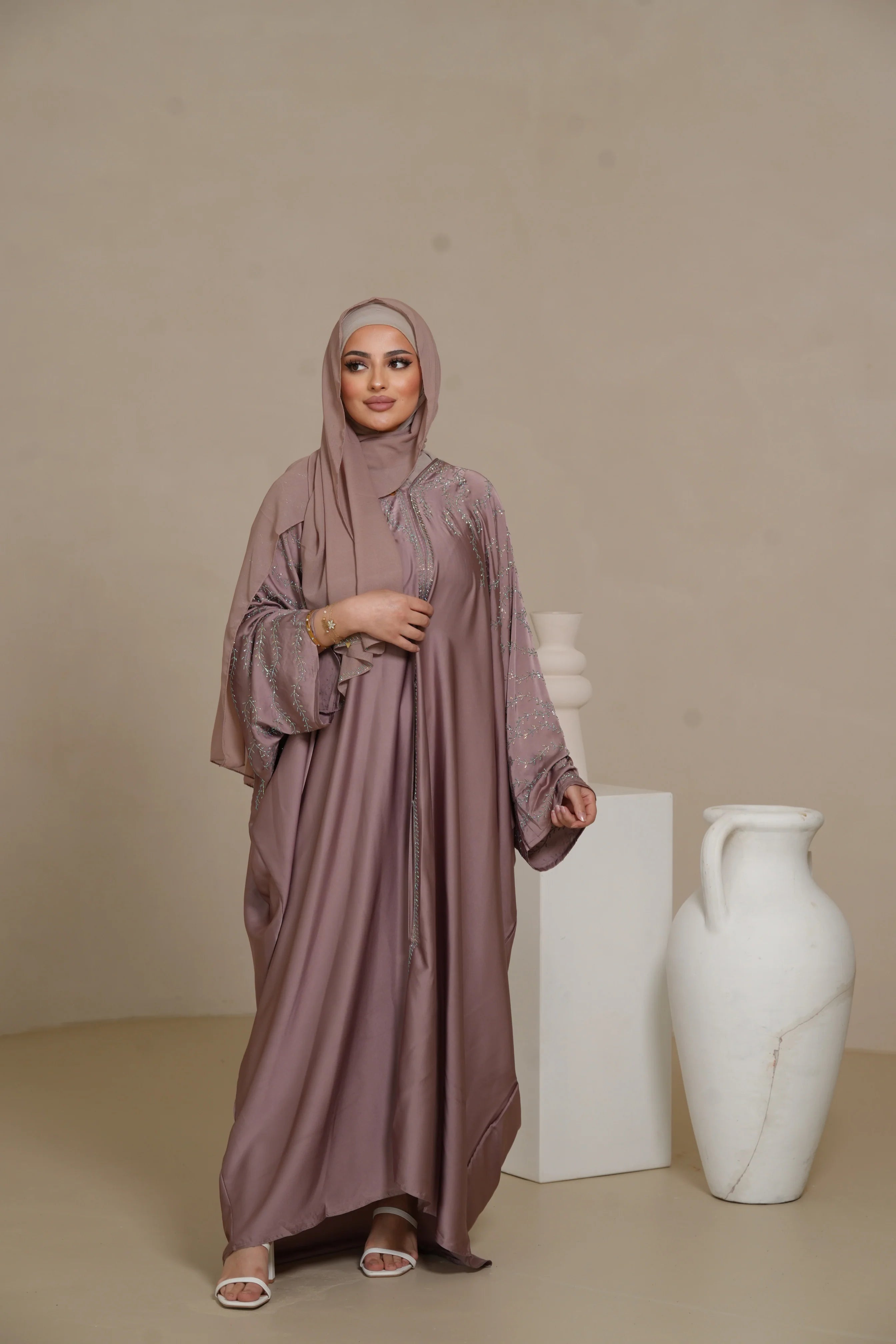 DXB Glitter Abaya - Velvet