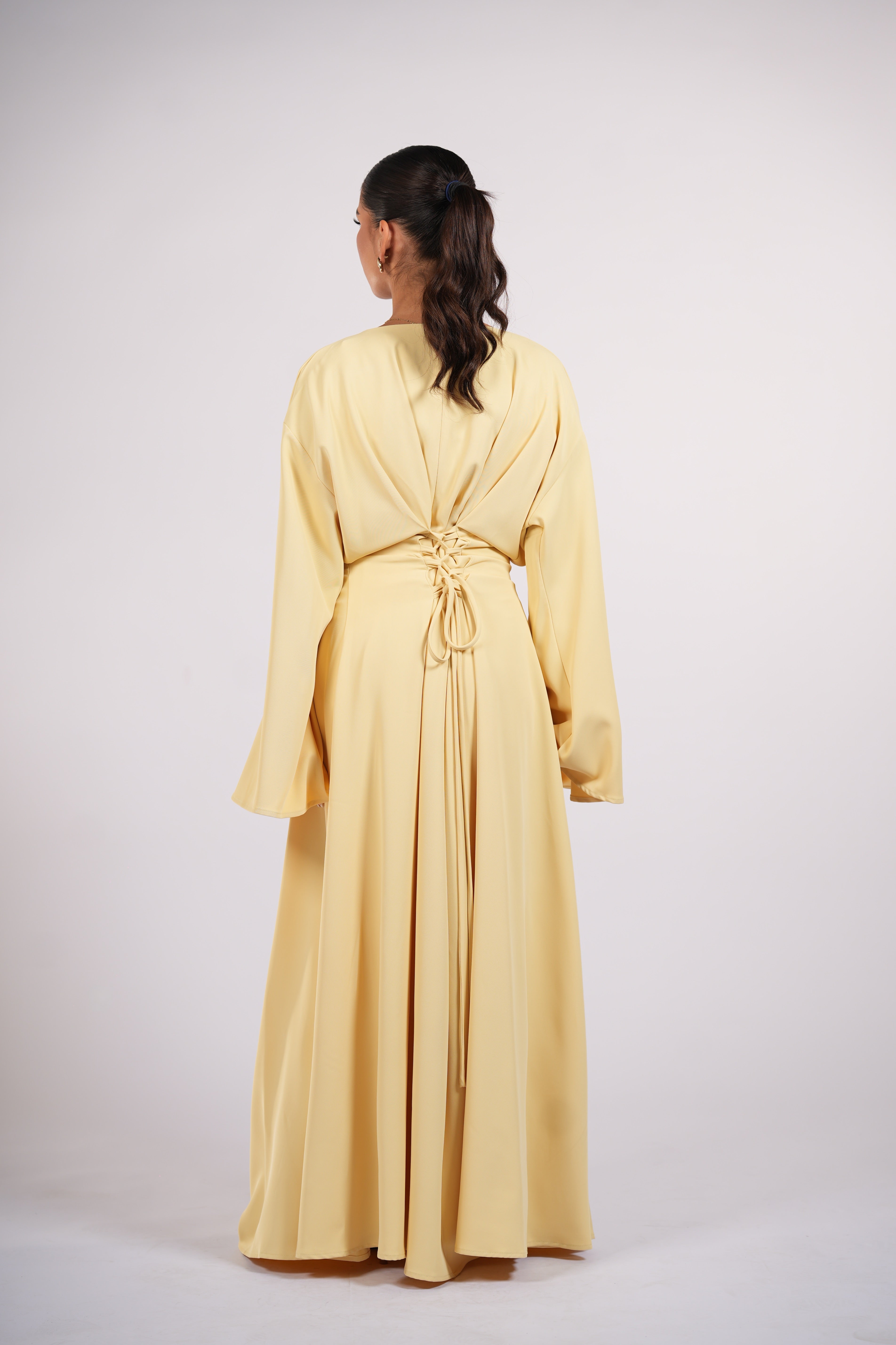 THE CORSET DRESS - butter yellow
