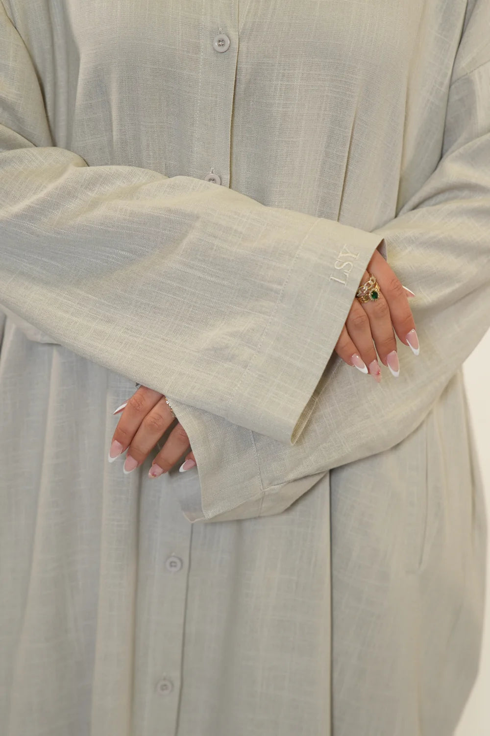 PALMA LINEN SET - COSTA CREAM