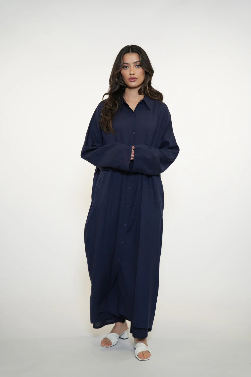 PALMA LINEN SET - NAVY
