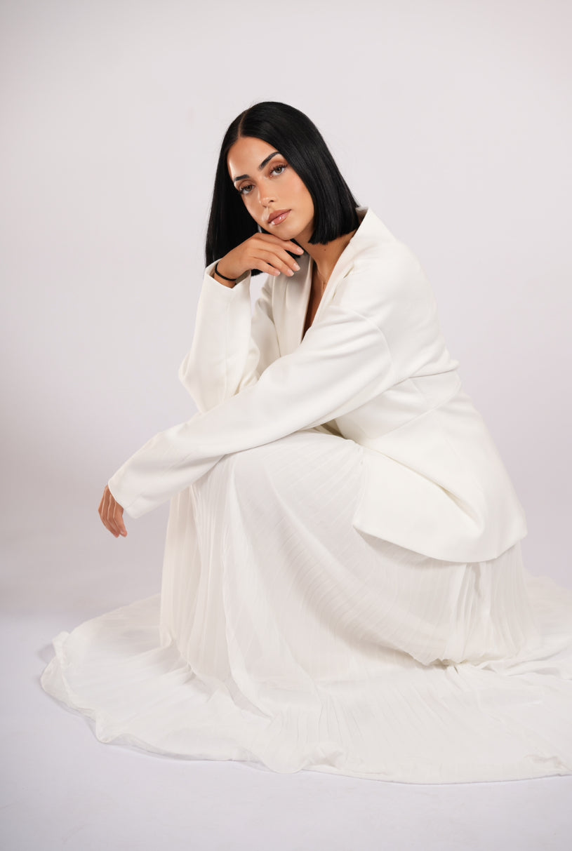 opera blazer - white
