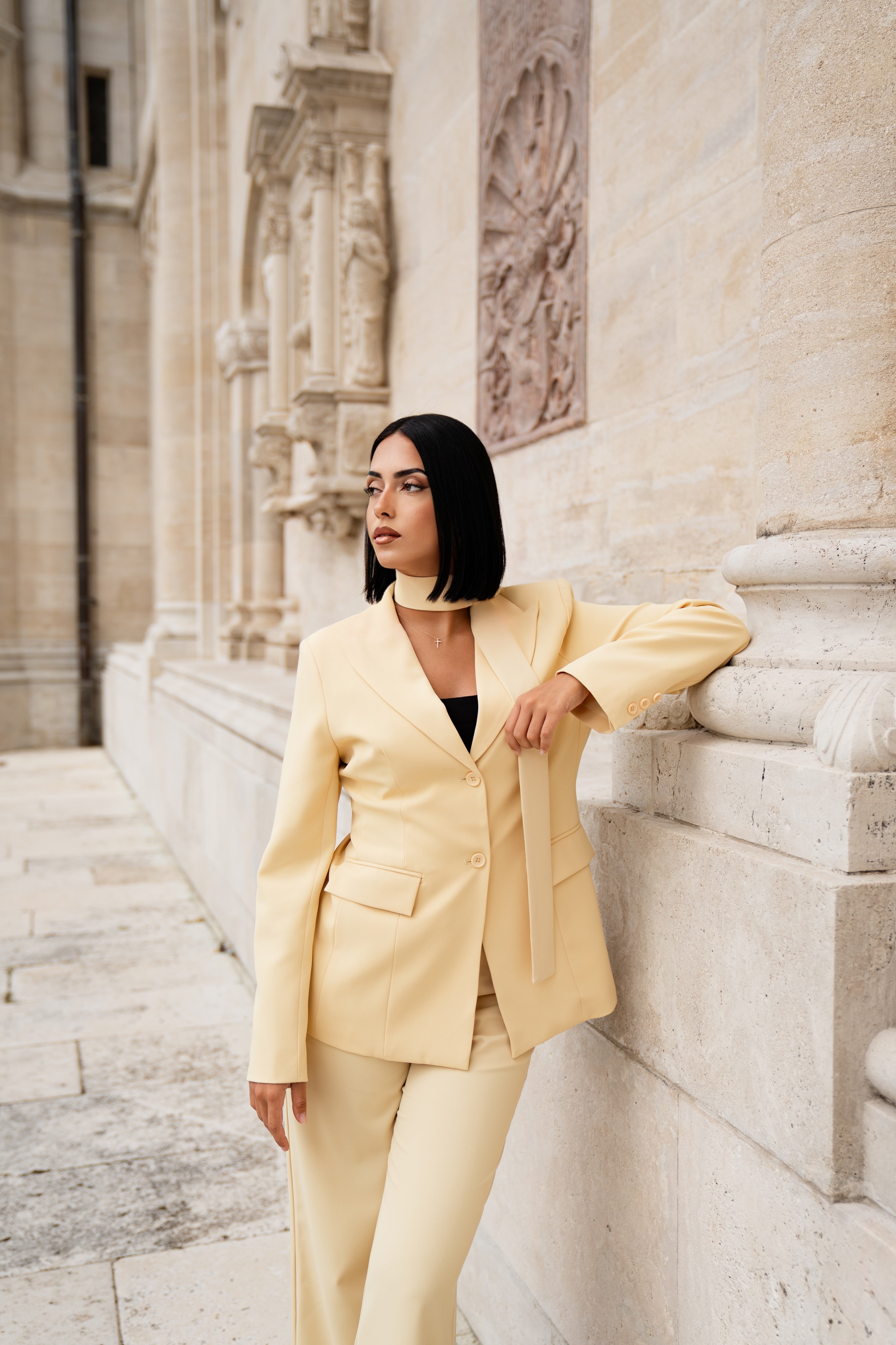 the palais blazer - butter yellow